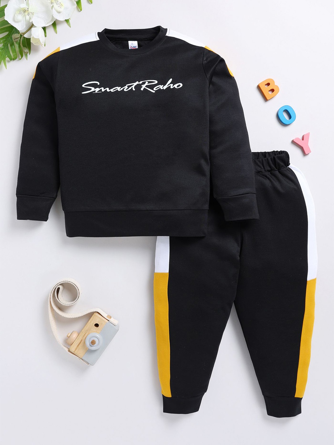 SmartRAHO Boys Printed Round Neck Long Sleeves Pure Cotton Sweatshirt With Jogger, Yellow
SmartRAHO Boys Printed Round Neck Long Sleeves Pure Cotton Sweatshirt With Jogger, Yellow