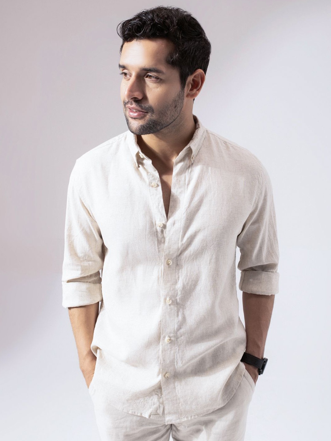 PERCH Men India Slim Button-Down Collar Solid Cotton Slim Fit Casual Shirt, Off white
PERCH Men India Slim Button-Down Collar Solid Cotton Slim Fit Casual Shirt, Off white