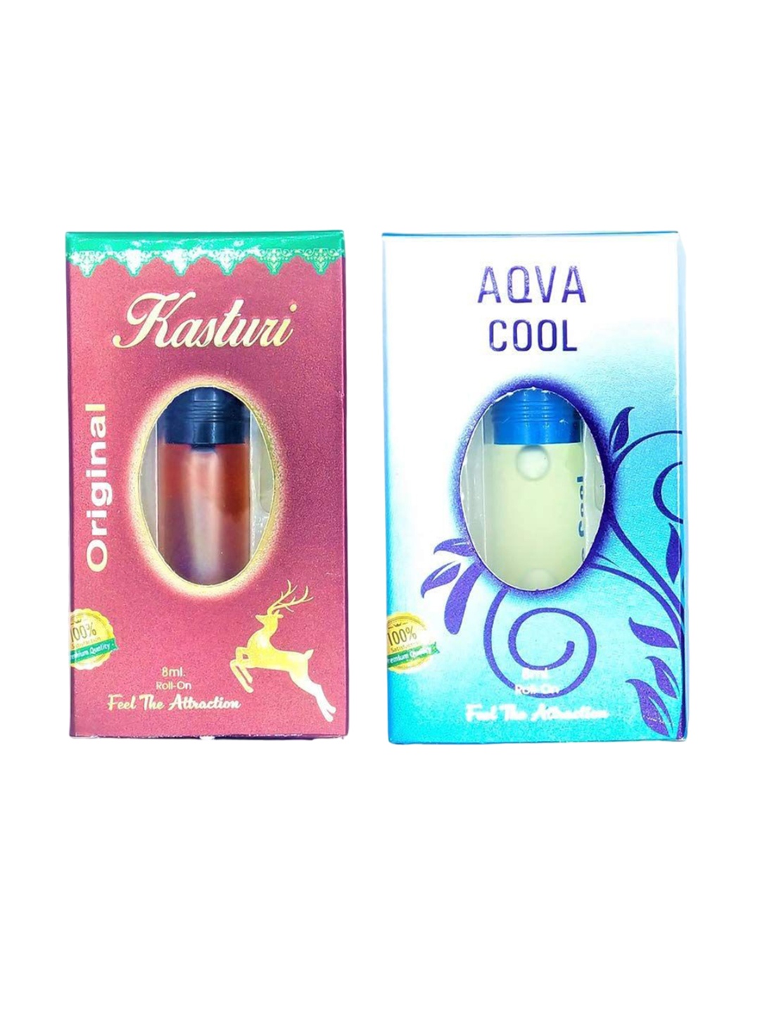 RAVIOUR LIFESTYLE Feel The Attraction Set Of 2 Aqua Cool & Kasturi Attar - 8ml Each, Transparent
RAVIOUR LIFESTYLE Feel The Attraction Set Of 2 Aqua Cool & Kasturi Attar - 8ml Each, Transparent