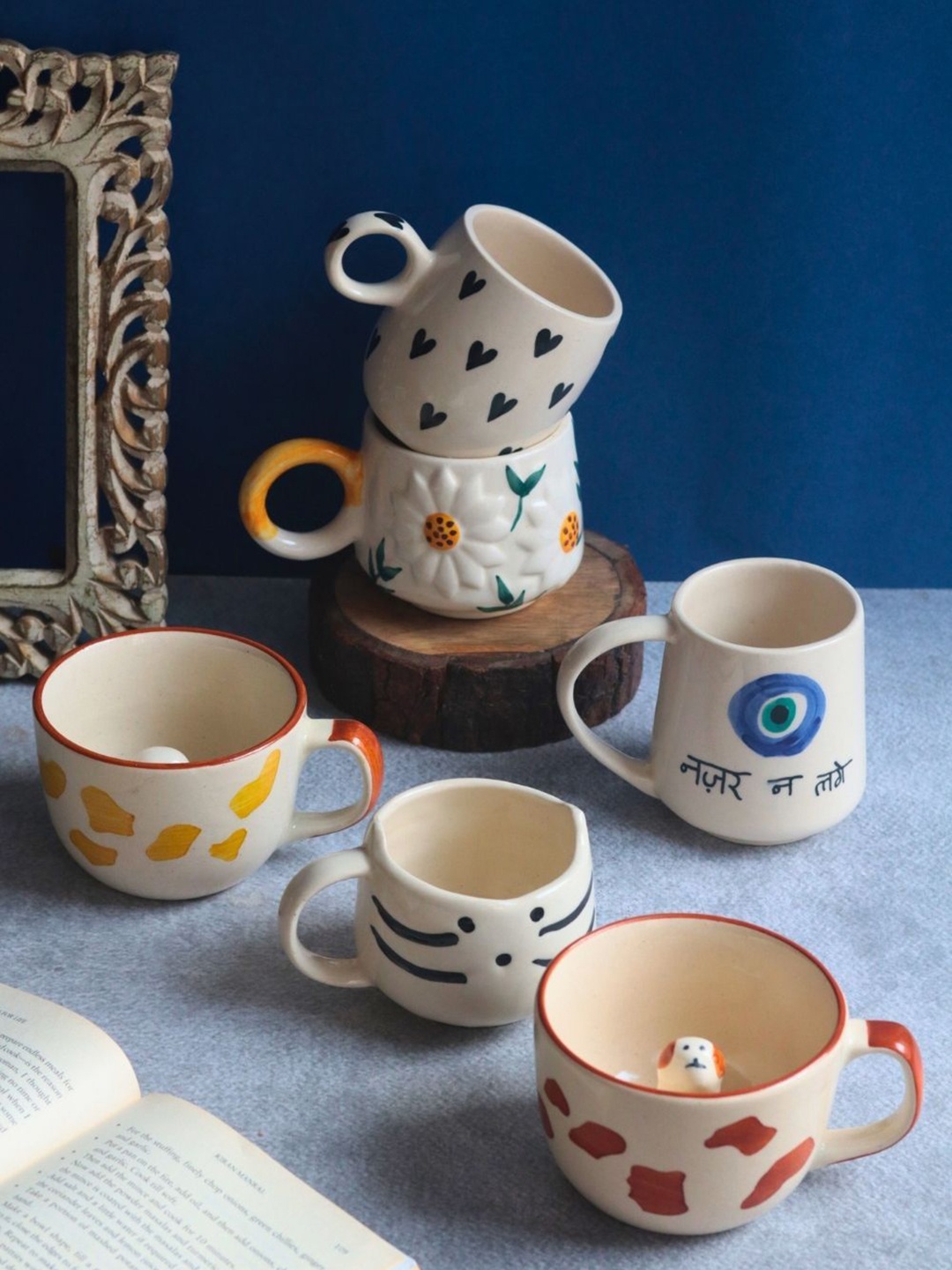 WEAVING HOMES White & Red 6 Pieces Printed Ceramic Dishwasher Safe Glossy Cups 250ml
WEAVING HOMES White & Red 6 Pieces Printed Ceramic Dishwasher Safe Glossy Cups 250ml