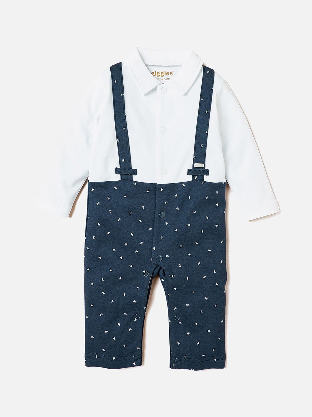 Giggles by Babyshop Boys Printed Collared Cotton Rompers With Long Sleeves, Blue
Giggles by Babyshop Boys Printed Collared Cotton Rompers With Long Sleeves, Blue