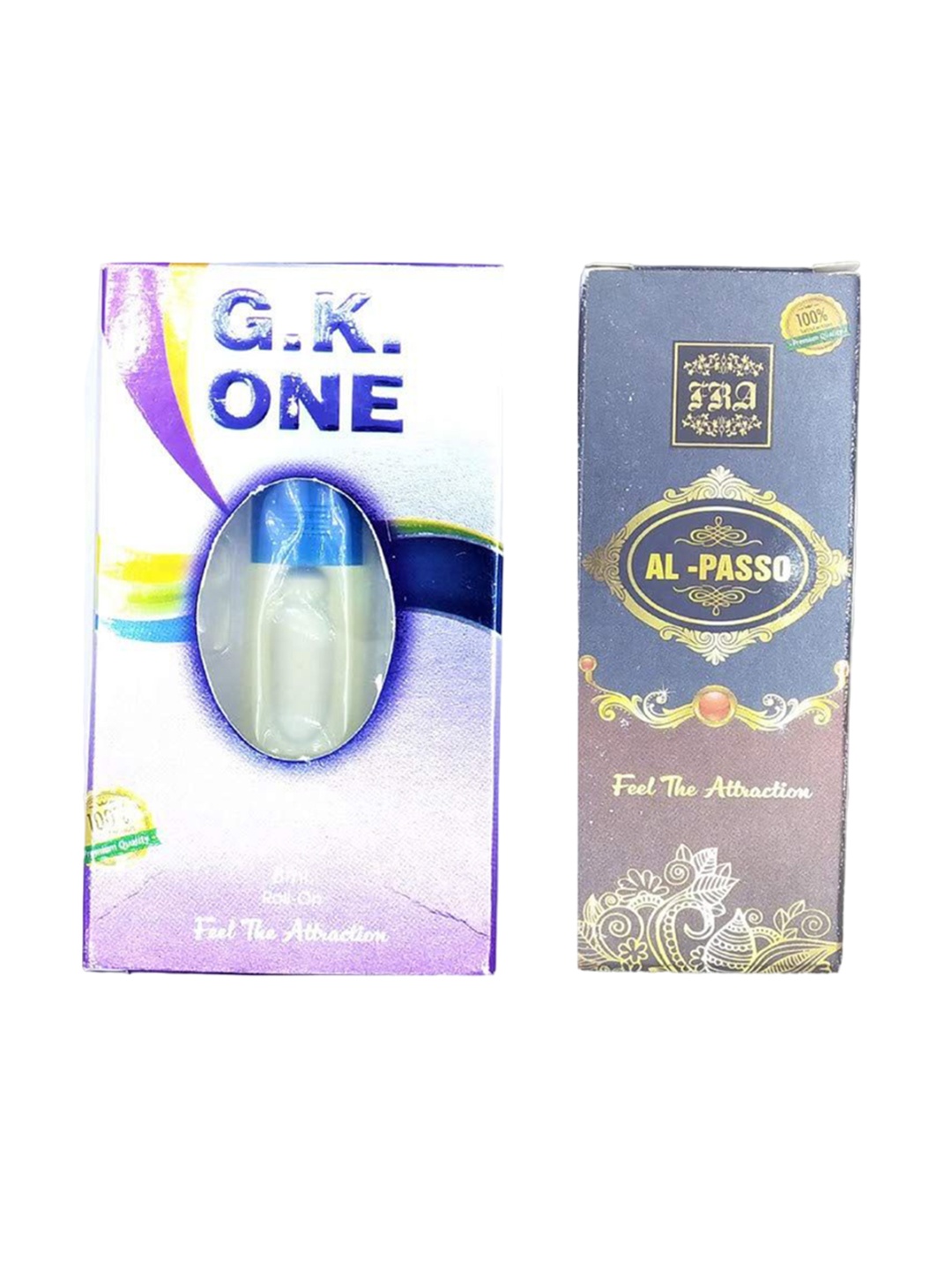 RAVIOUR LIFESTYLE Set Of 2 Al Passo & G.K One Roll On Alcohol-Free Attar - 8 ml Each, Transparent
RAVIOUR LIFESTYLE Set Of 2 Al Passo & G.K One Roll On Alcohol-Free Attar - 8 ml Each, Transparent