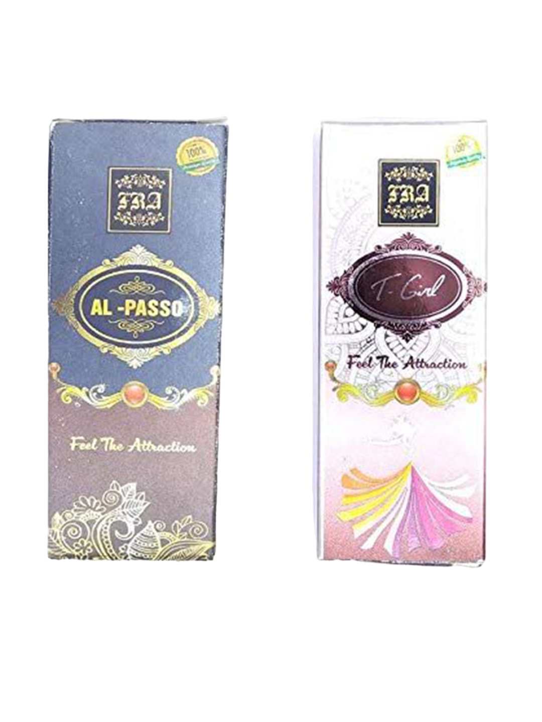 RAVIOUR LIFESTYLE Set Of 2 Pure Al Passo & T Girl Attar Combo - 8 ml Each, Transparent
RAVIOUR LIFESTYLE Set Of 2 Pure Al Passo & T Girl Attar Combo - 8 ml Each, Transparent