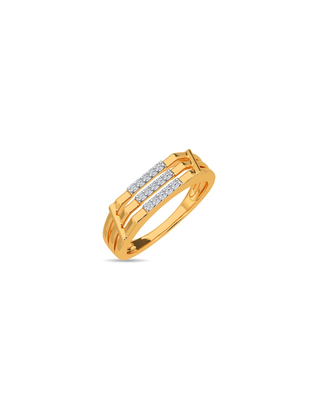KISNA DIAMOND AND GOLD JEWELLERY Men 18 KT Gold, Diamond-Studded Finger Ring, Yellow
KISNA DIAMOND AND GOLD JEWELLERY Men 18 KT Gold, Diamond-Studded Finger Ring, Yellow
