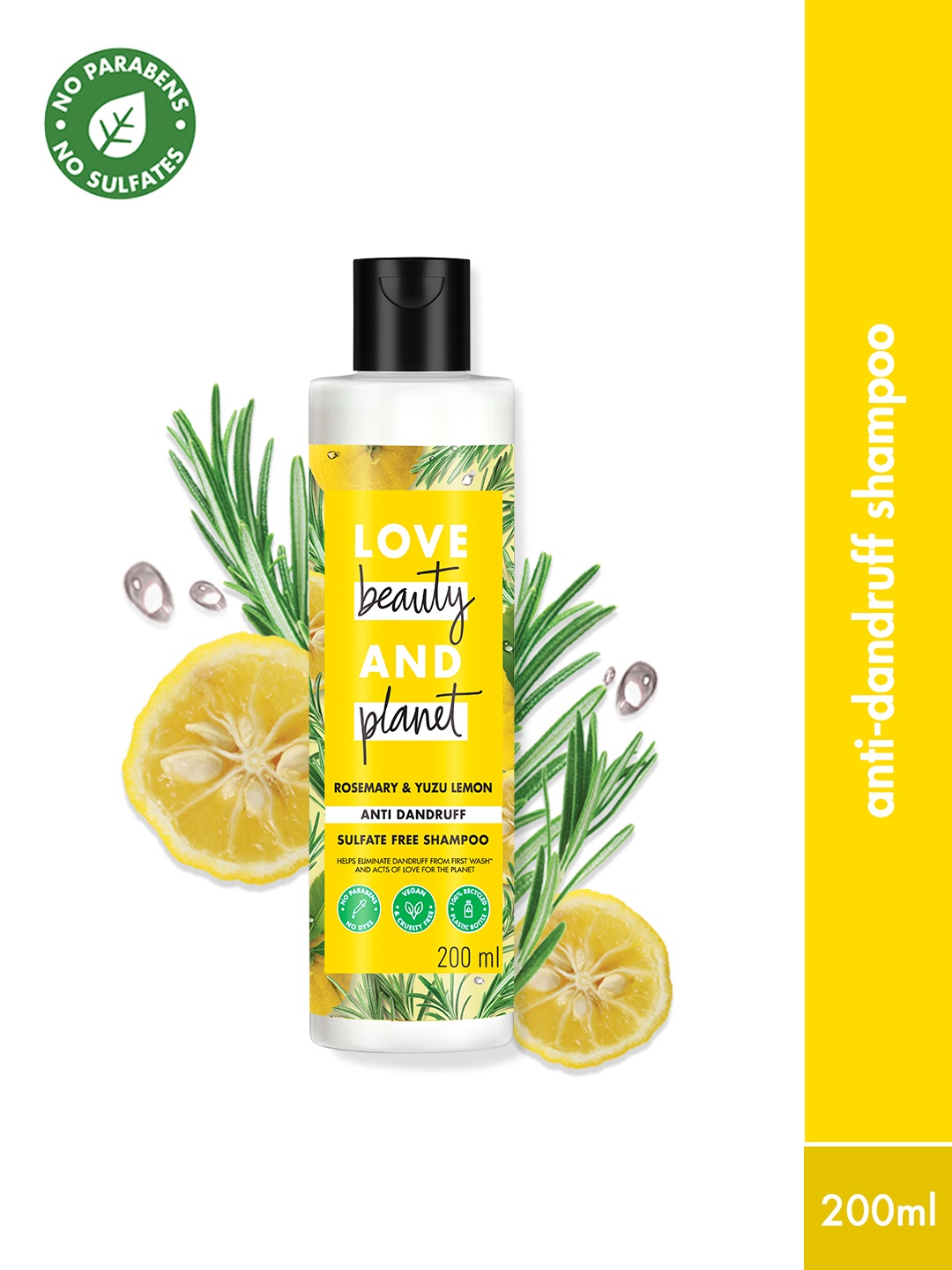 Love Beauty & Planet Rosemary & Yuzu Lemon Anti-Dandruff Shampoo - 200ml, Yellow
Love Beauty & Planet Rosemary & Yuzu Lemon Anti-Dandruff Shampoo - 200ml, Yellow
