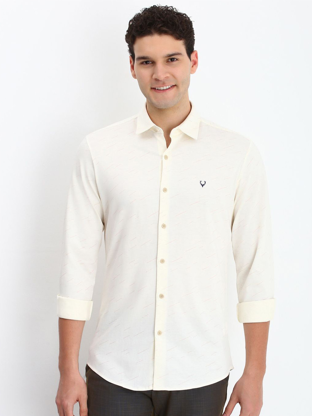Allen Solly Men Spread Collar Geometric Printed Cotton Slim Fit Casual Shirt, White
Allen Solly Men Spread Collar Geometric Printed Cotton Slim Fit Casual Shirt, White