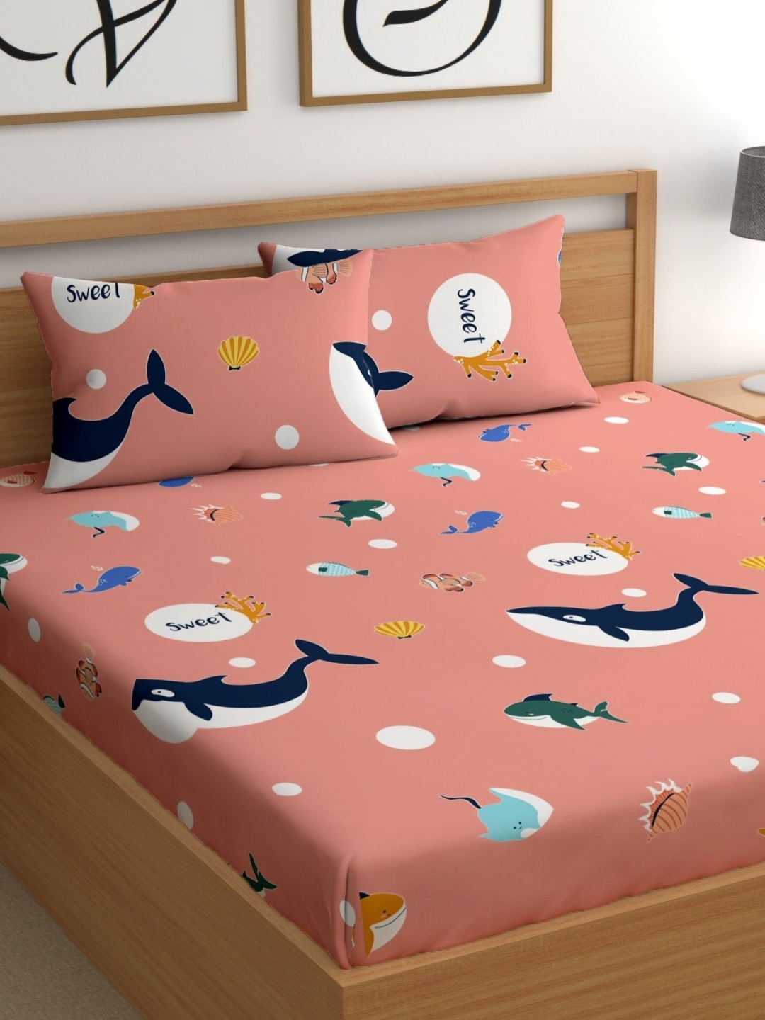 CHHAVI INDIA Pink Conversational Printed Microfiber 210 TC Queen Bedsheet Set 2.5 x 2.25 m
CHHAVI INDIA Pink Conversational Printed Microfiber 210 TC Queen Bedsheet Set 2.5 x 2.25 m