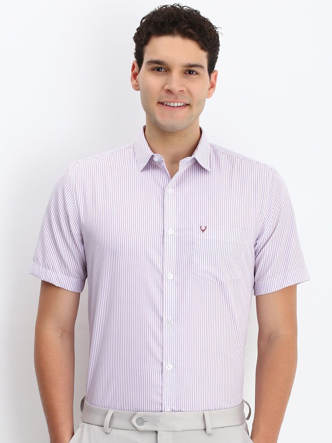 Allen Solly Men Spread Collar Vertical Striped Cotton Slim Fit Formal Shirt, Lavender
Allen Solly Men Spread Collar Vertical Striped Cotton Slim Fit Formal Shirt, Lavender