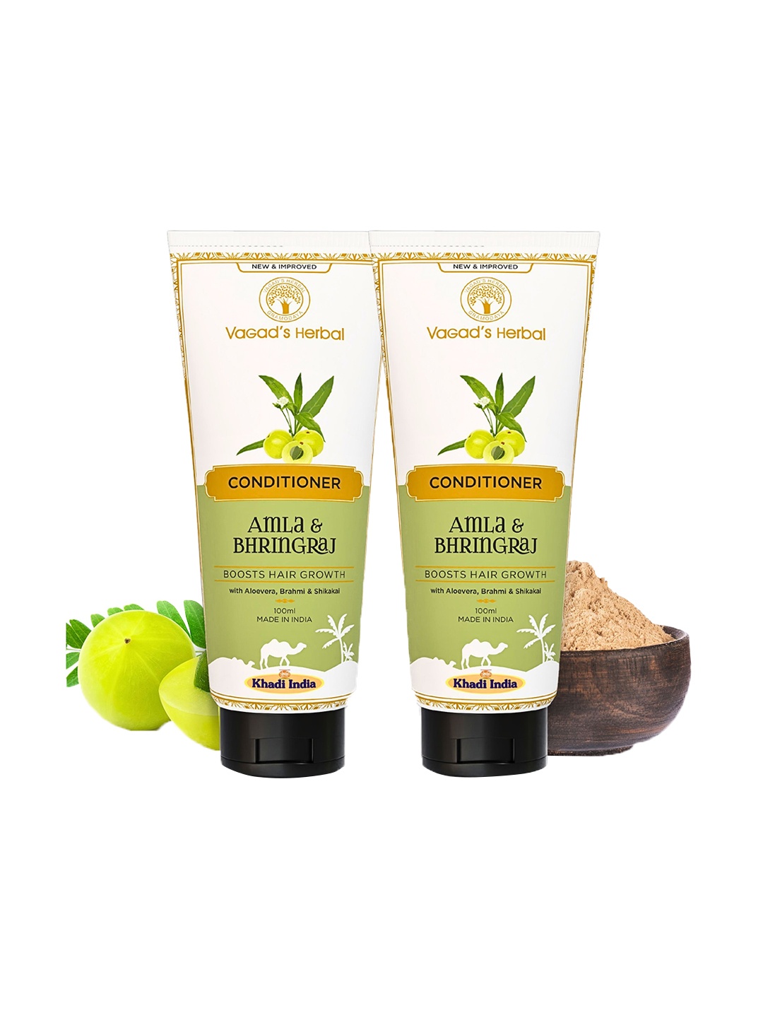 Vagads Herbal Set of 2 Amla & Bhringraj Conditioner with Aloevera & Shikakai - 100 ml each, White
Vagads Herbal Set of 2 Amla & Bhringraj Conditioner with Aloevera & Shikakai - 100 ml each, White