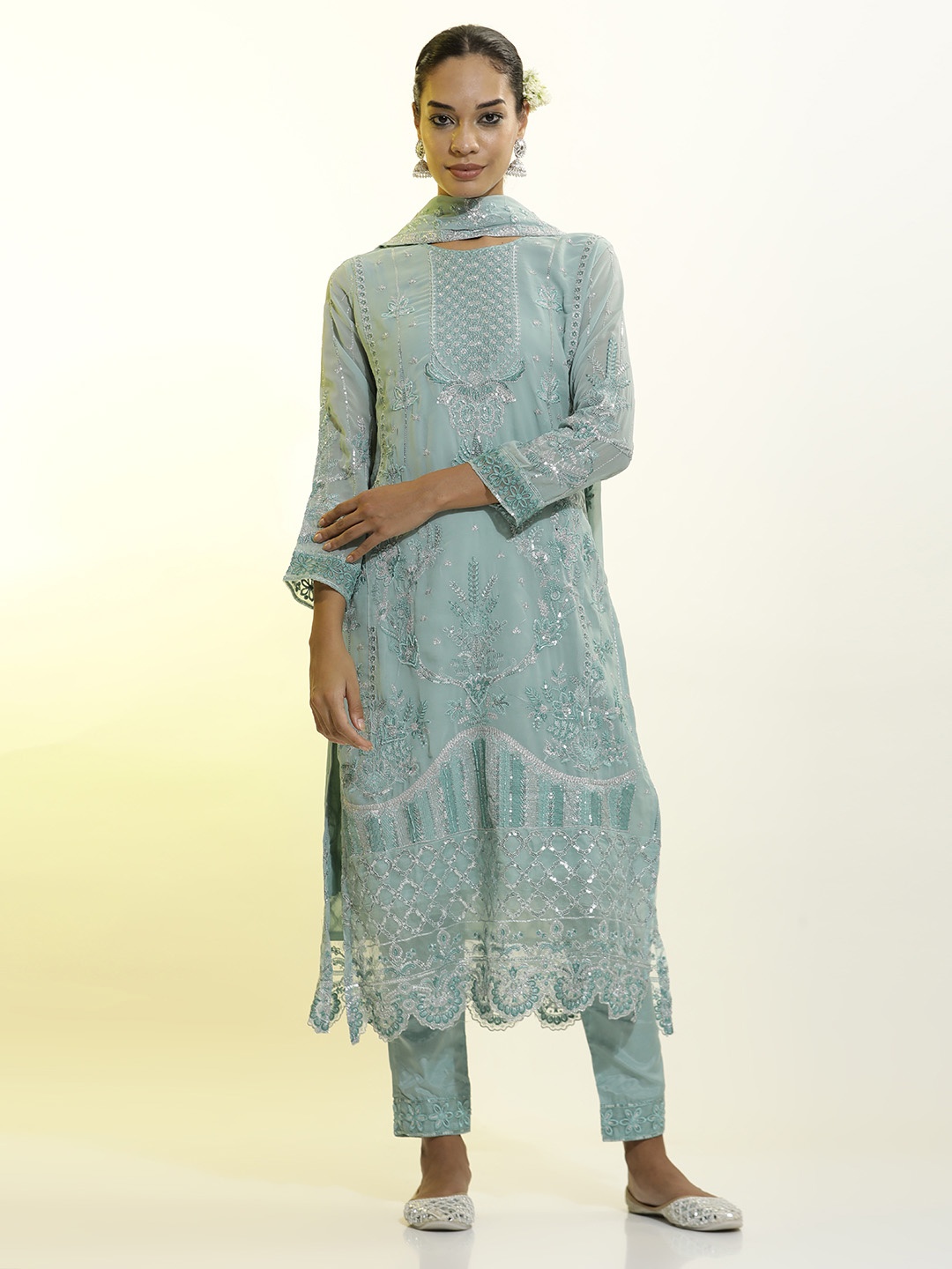 Jaipur Kurti Sequins Embroidered Georgette Festive Kurta Set With Dupatta, Blue
Jaipur Kurti Sequins Embroidered Georgette Festive Kurta Set With Dupatta, Blue