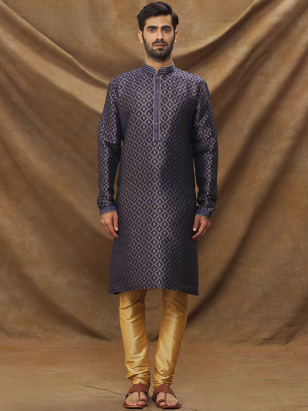 Samyukta Singhania Ethnic Motifs Woven Design Thread Work Straight Kurta With Trousers, Blue
Samyukta Singhania Ethnic Motifs Woven Design Thread Work Straight Kurta With Trousers, Blue