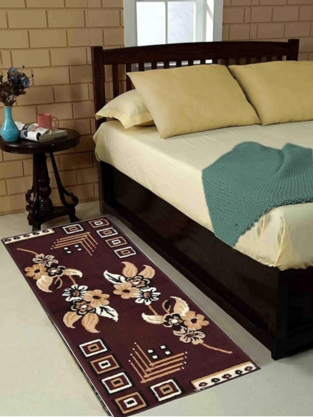 Samjeeda Handloom carpets Brown & Black Floral Printed Anti-Skid Woollen Carpet
Samjeeda Handloom carpets Brown & Black Floral Printed Anti-Skid Woollen Carpet