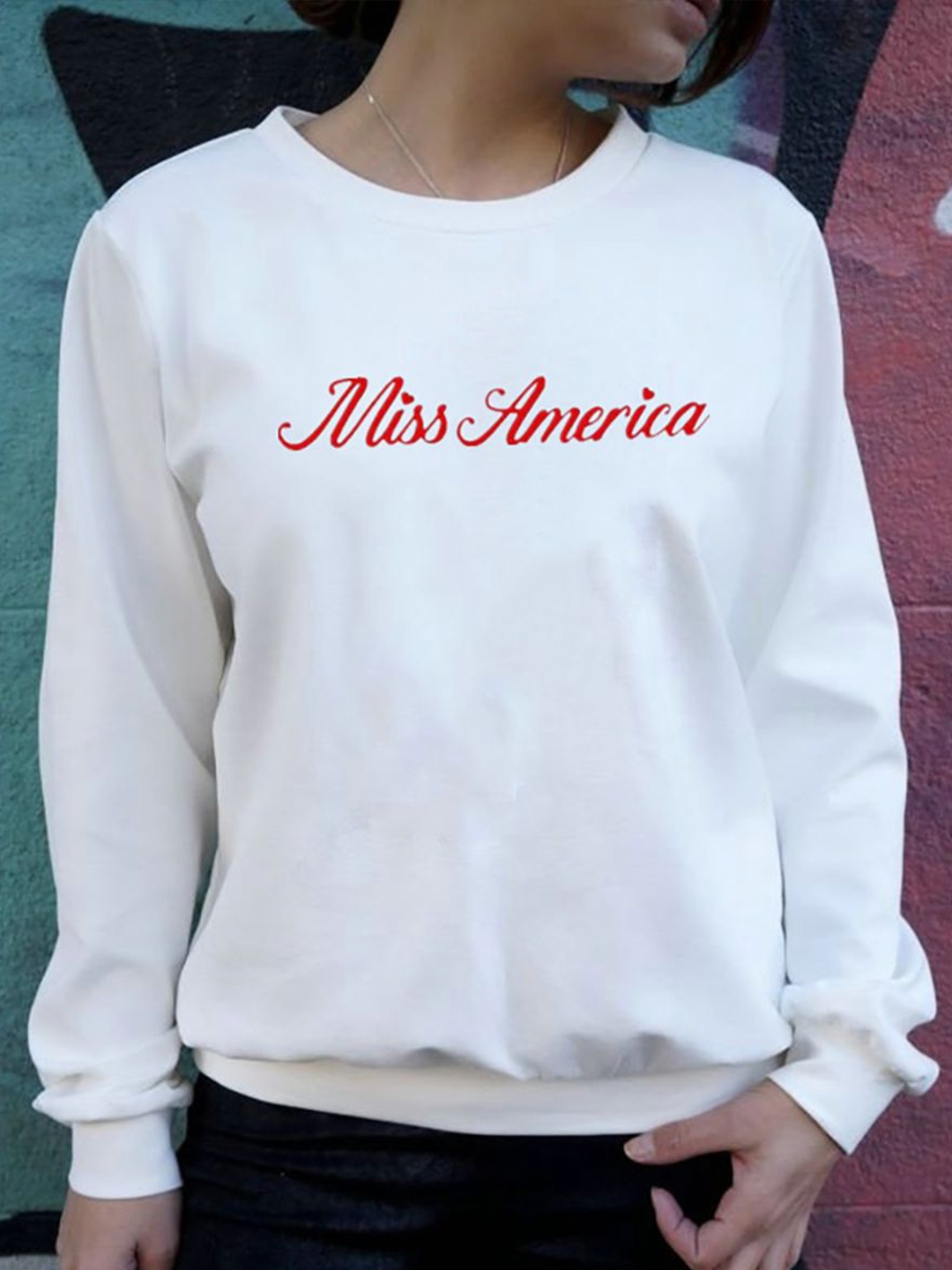 StyleCast x Revolte Women Typography Printed Cotton Round Neck Long Sleeves Top, White
StyleCast x Revolte Women Typography Printed Cotton Round Neck Long Sleeves Top, White