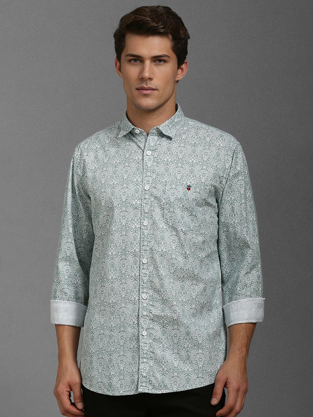 Louis Philippe Jeans Men Spread Collar Abstract Printed Cotton Slim Fit Casual Shirt, Blue
Louis Philippe Jeans Men Spread Collar Abstract Printed Cotton Slim Fit Casual Shirt, Blue
