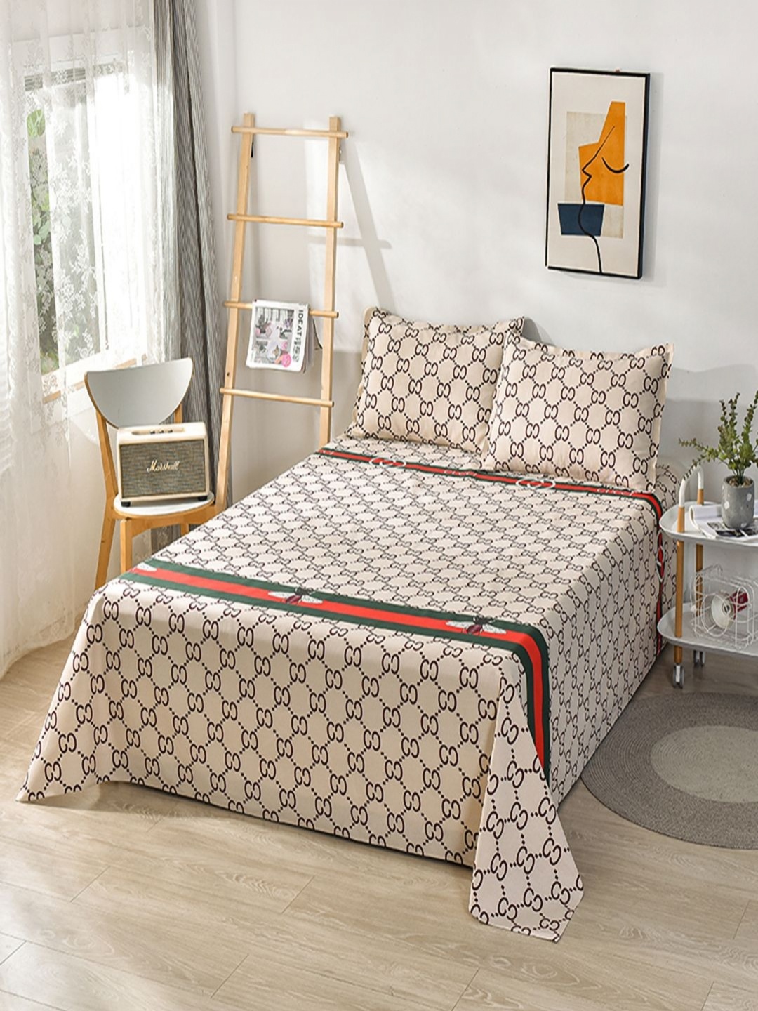 JC HOME Cream-Coloured Geometric Pure Cotton 230TC King Bedsheet Set 2.50 m x 2.30 m
JC HOME Cream-Coloured Geometric Pure Cotton 230TC King Bedsheet Set 2.50 m x 2.30 m