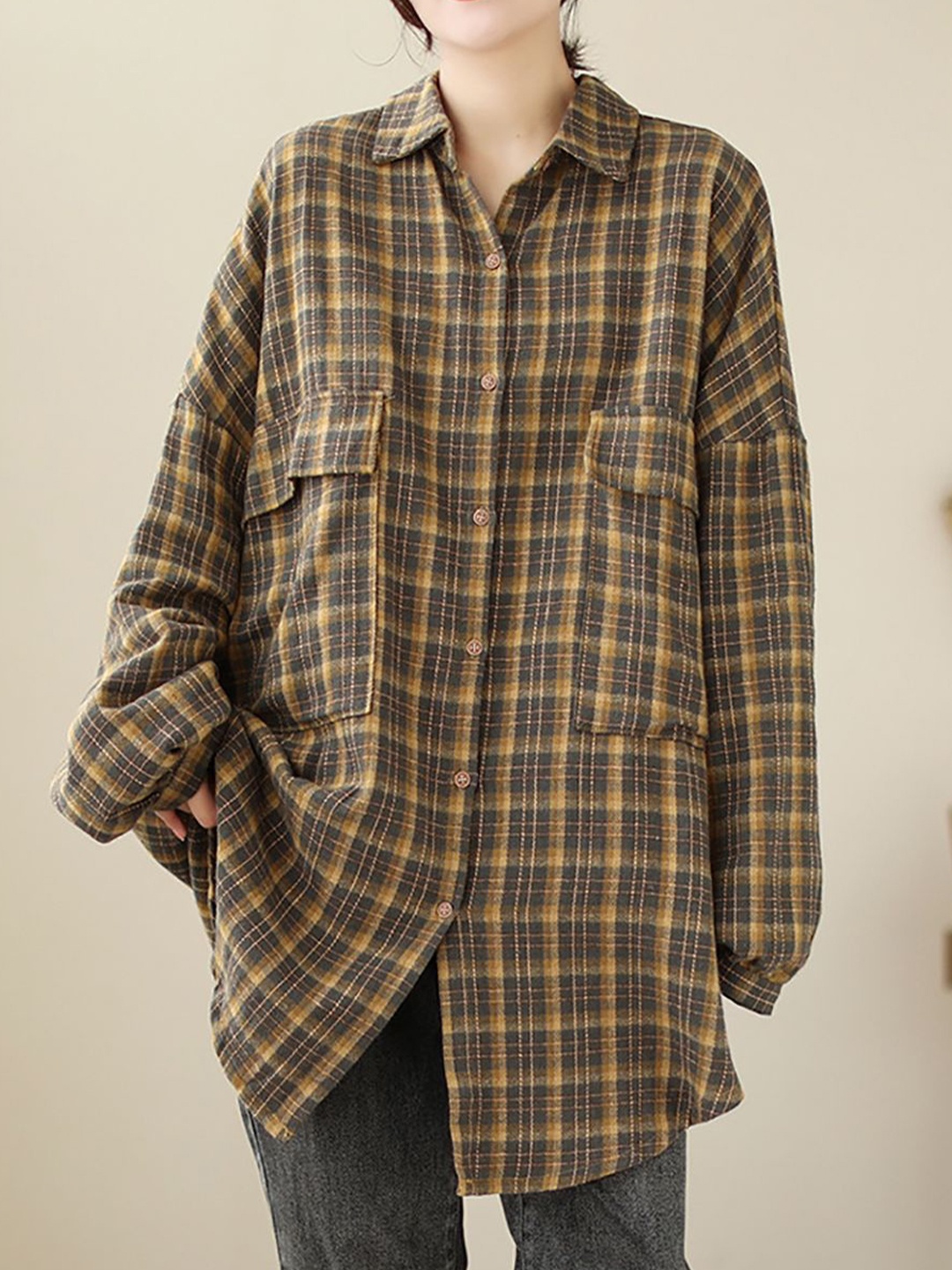 StyleCast x Revolte Women Spread Collar Abstract Printed Cotton Oversized Casual Shirt, Yellow
StyleCast x Revolte Women Spread Collar Abstract Printed Cotton Oversized Casual Shirt, Yellow