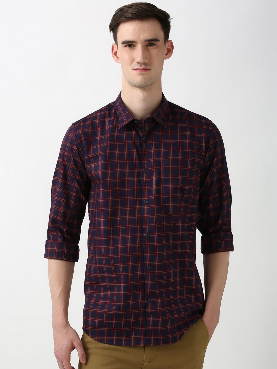 Peter England Casuals Men Spread Collar Tartan Checked Cotton Slim Fit Casual Shirt, Navy blue
Peter England Casuals Men Spread Collar Tartan Checked Cotton Slim Fit Casual Shirt, Navy blue
