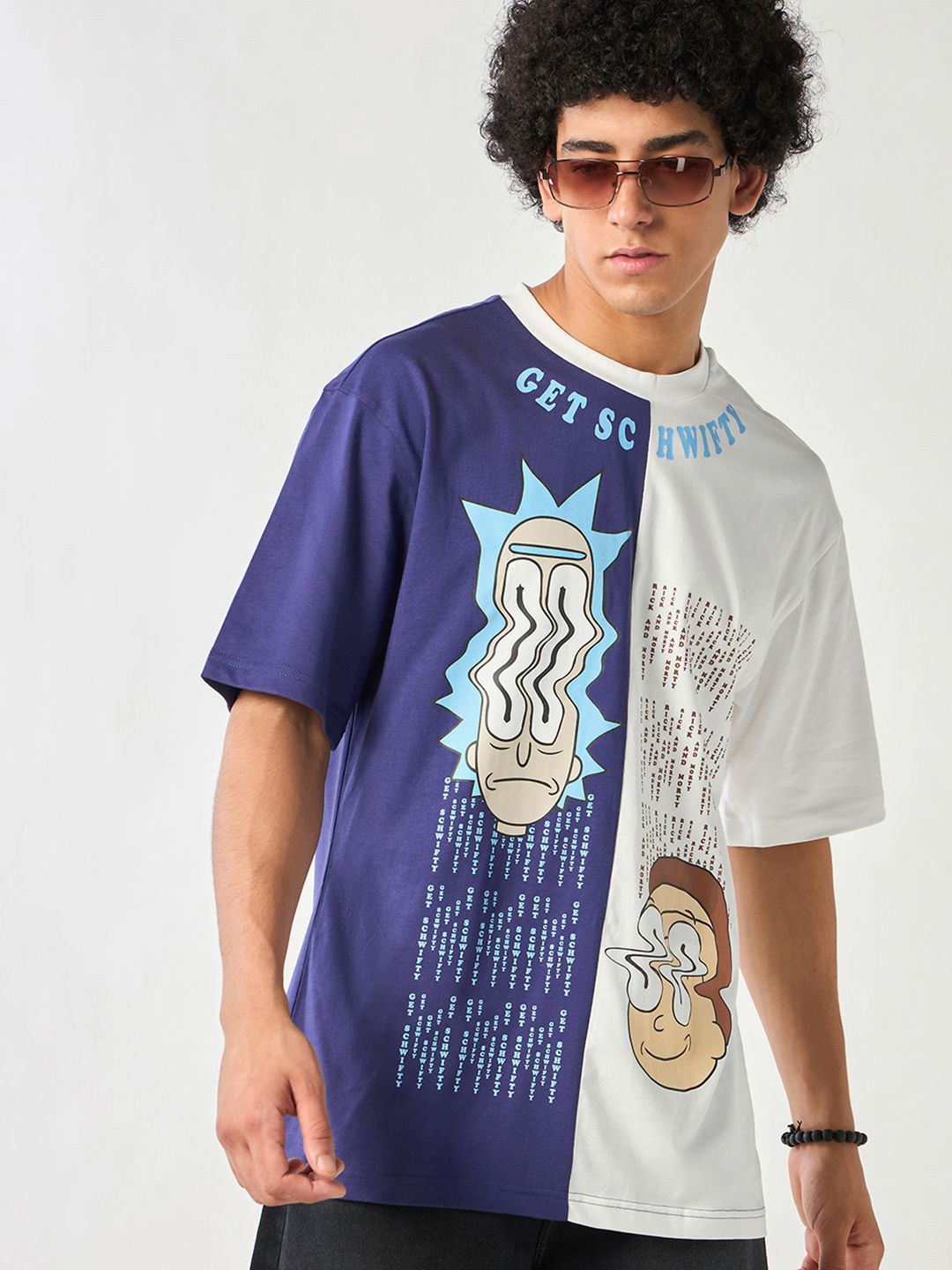 Bewakoof Men Graphic Printed Round Neck Pure Cotton Oversized Rick & Morty T-shirt, Blue
Bewakoof Men Graphic Printed Round Neck Pure Cotton Oversized Rick & Morty T-shirt, Blue