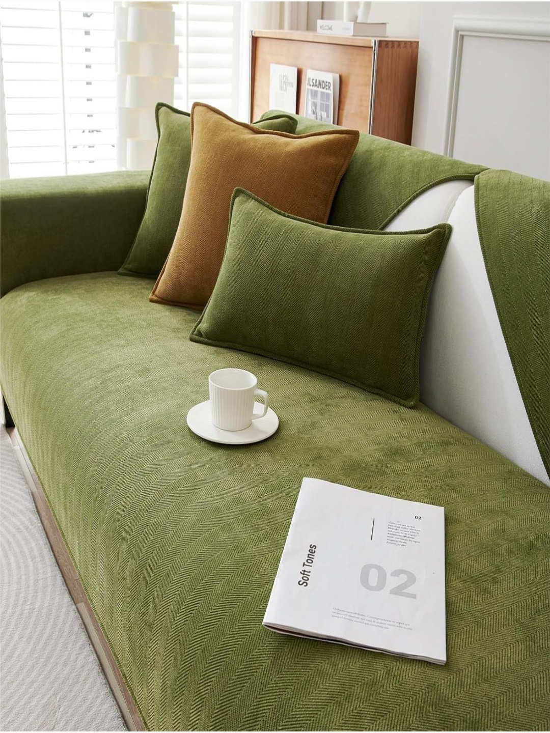 HOUSE OF QUIRK Single Seater Herringbone Chenille Fabric Anti-Slip Stretch Sofa Slipcover, Green
HOUSE OF QUIRK Single Seater Herringbone Chenille Fabric Anti-Slip Stretch Sofa Slipcover, Green