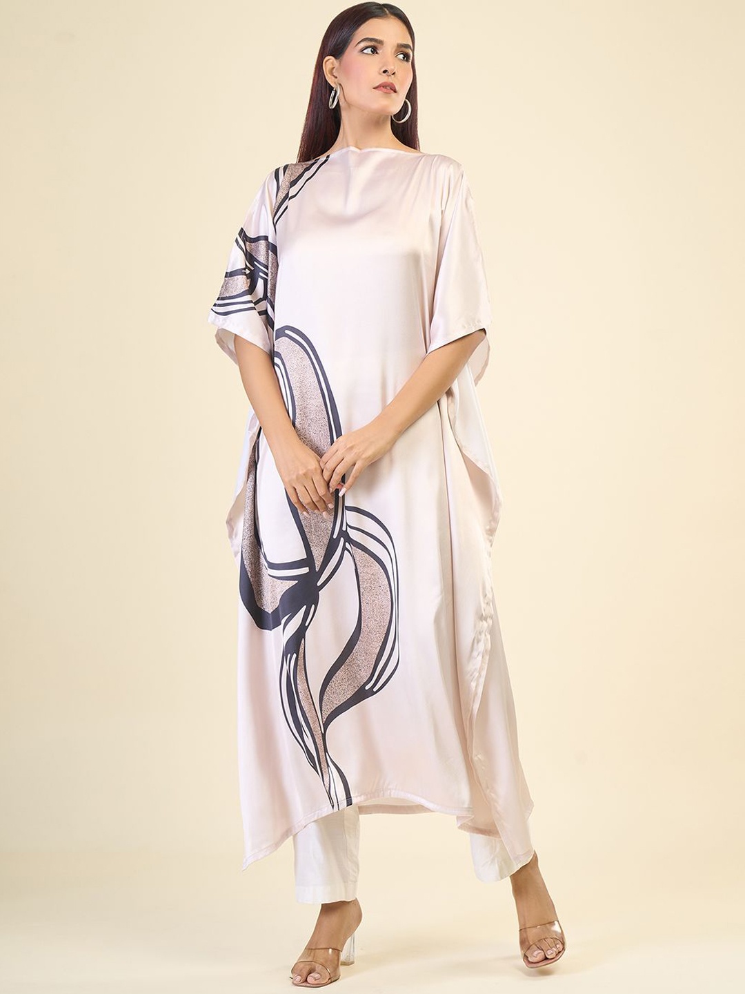 Samyukta Singhani Women Striped Flared Sleeves Thread Work Handloom Anarkali Kurta, Multi
Samyukta Singhani Women Striped Flared Sleeves Thread Work Handloom Anarkali Kurta, Multi