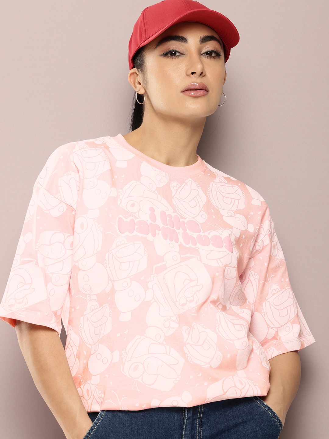 Kook N Keech Disney Olaf Printed Drop-Shoulder Sleeves Pure Cotton Oversized T-shirt, Pink
Kook N Keech Disney Olaf Printed Drop-Shoulder Sleeves Pure Cotton Oversized T-shirt, Pink