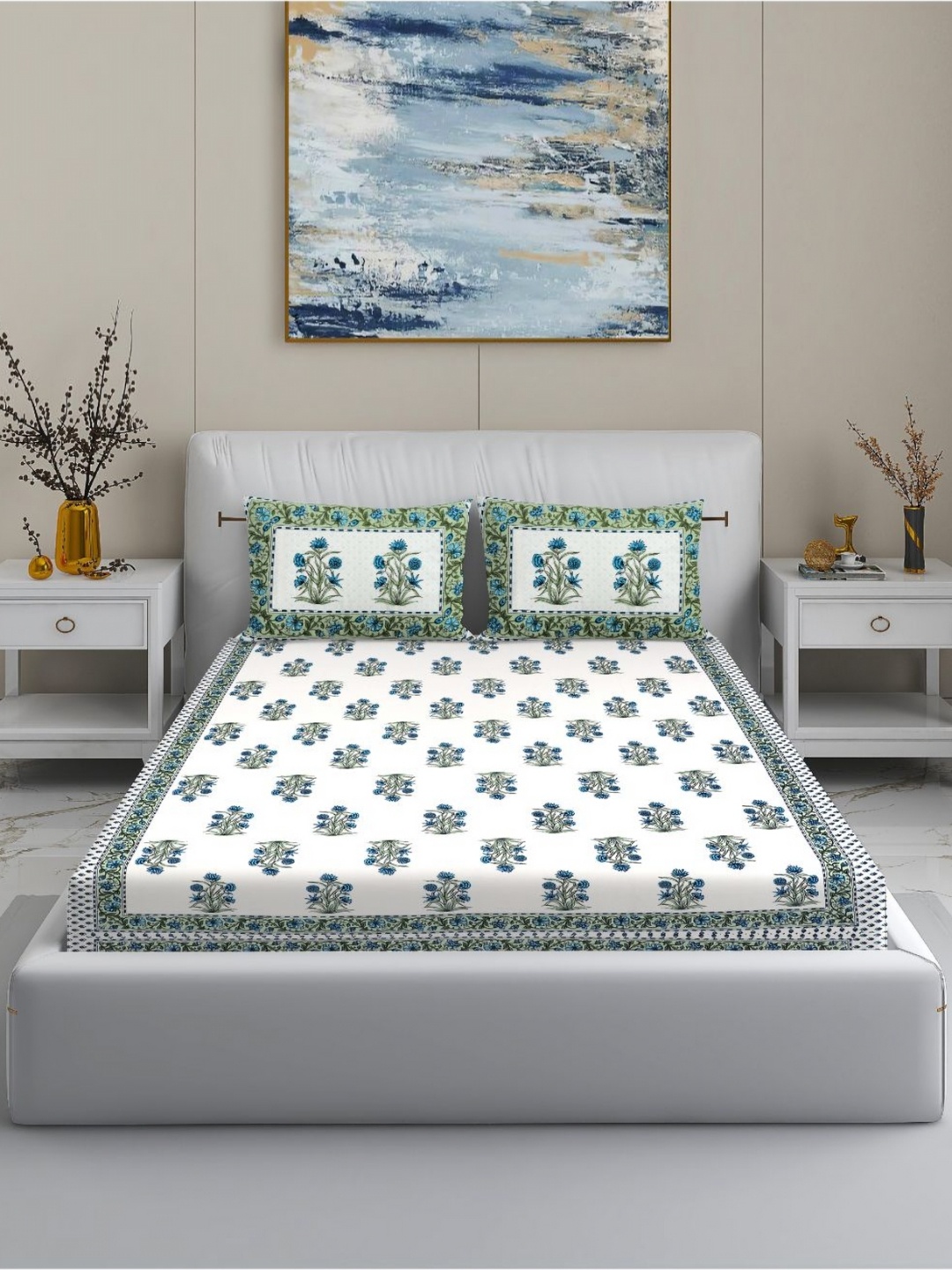 MODEFE Cream-Coloured 144 TC Cotton King Bedsheet With 2 Pillow Covers - 2.5 M x 2.7 M
MODEFE Cream-Coloured 144 TC Cotton King Bedsheet With 2 Pillow Covers - 2.5 M x 2.7 M