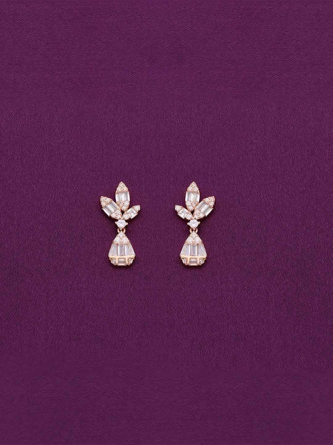KAI JEWEL 925 Sterling Silver Rose Gold-Plated Cubic Zirconia Contemporary Drop Earrings
KAI JEWEL 925 Sterling Silver Rose Gold-Plated Cubic Zirconia Contemporary Drop Earrings