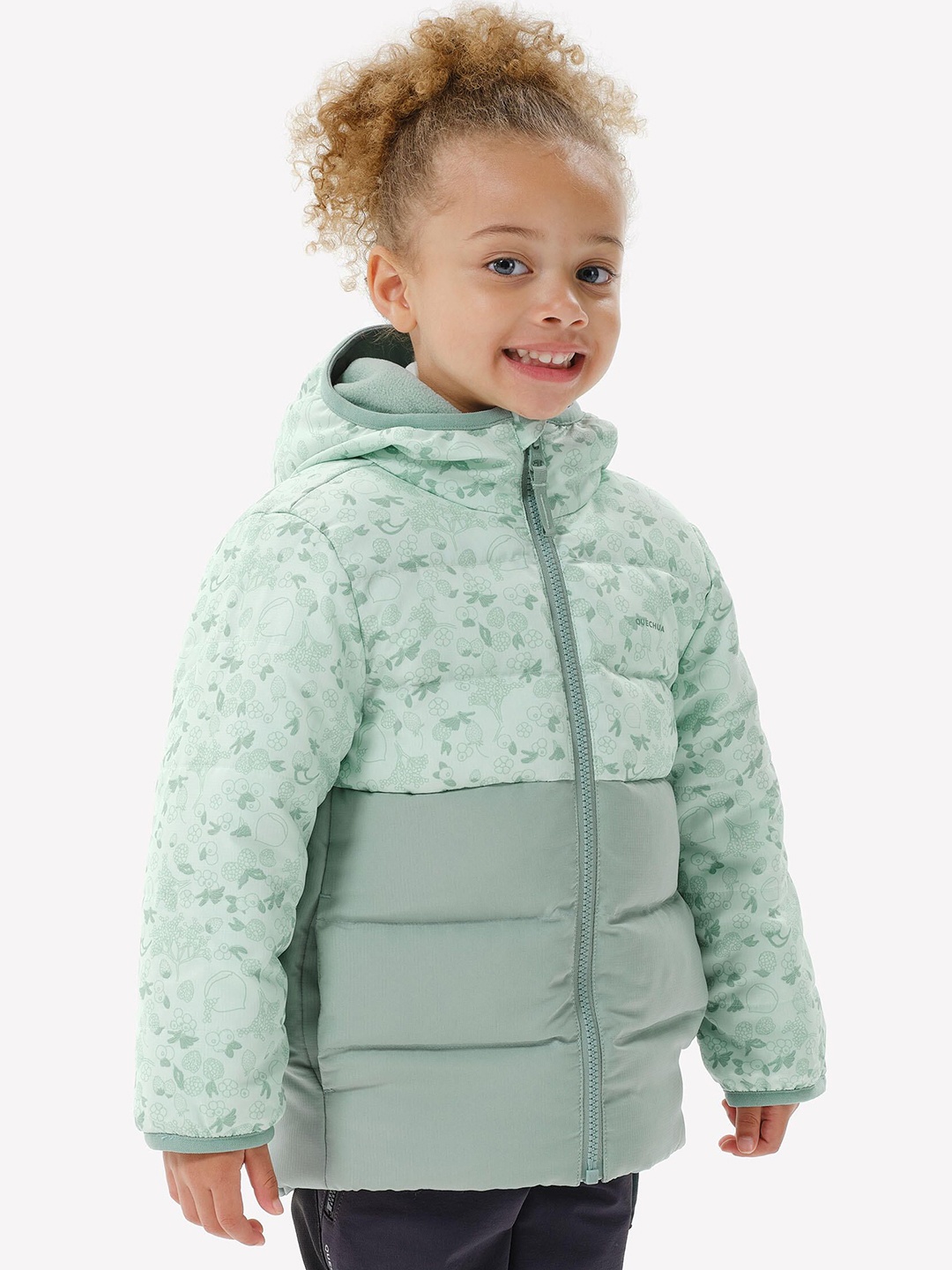 Quechua By Decathlon Girls Hooded Conversational Printed Sports Padded Jacket, Sea green
Quechua By Decathlon Girls Hooded Conversational Printed Sports Padded Jacket, Sea green
