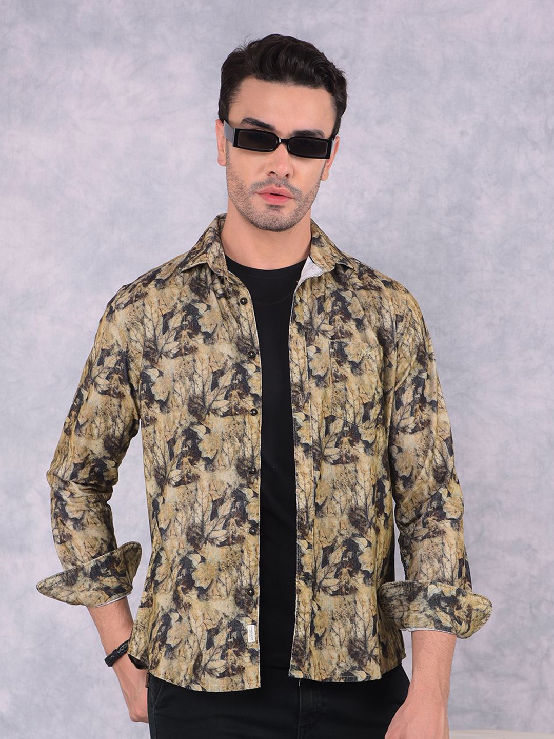 Crimsoune Club Men Smart Spread Collar Floral Printed Cotton Slim Fit Casual Shirt, Brown
Crimsoune Club Men Smart Spread Collar Floral Printed Cotton Slim Fit Casual Shirt, Brown