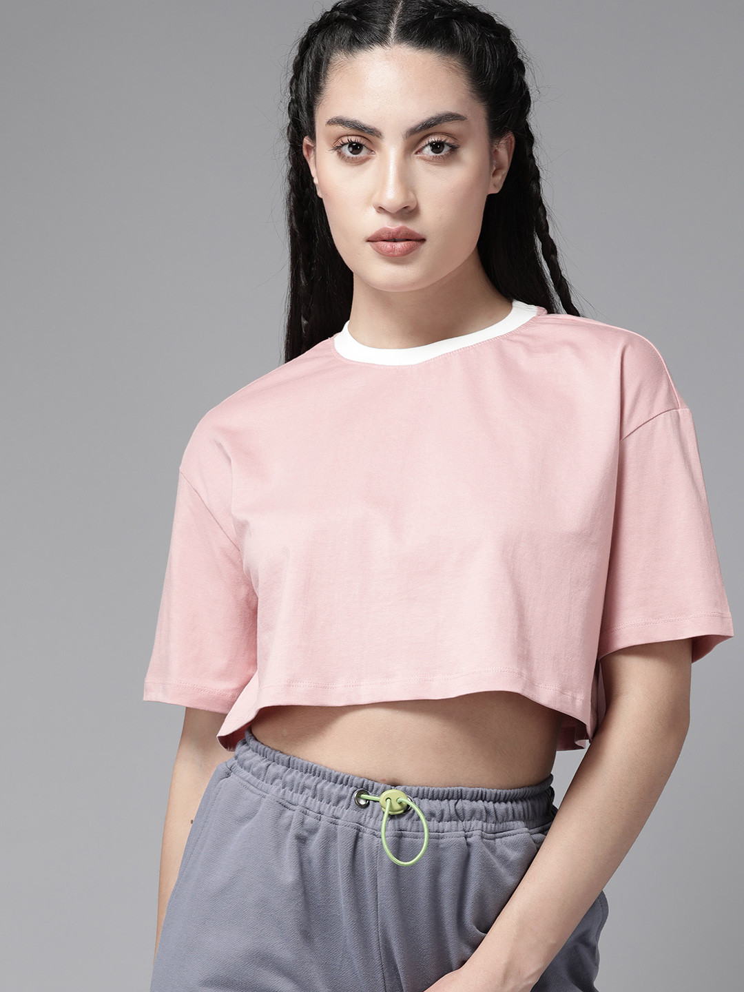 The Roadster Lifestyle Co. Drop-Shoulder Sleeves Pure Cotton Super Crop Easy Boxy T-shirt, Pink
The Roadster Lifestyle Co. Drop-Shoulder Sleeves Pure Cotton Super Crop Easy Boxy T-shirt, Pink