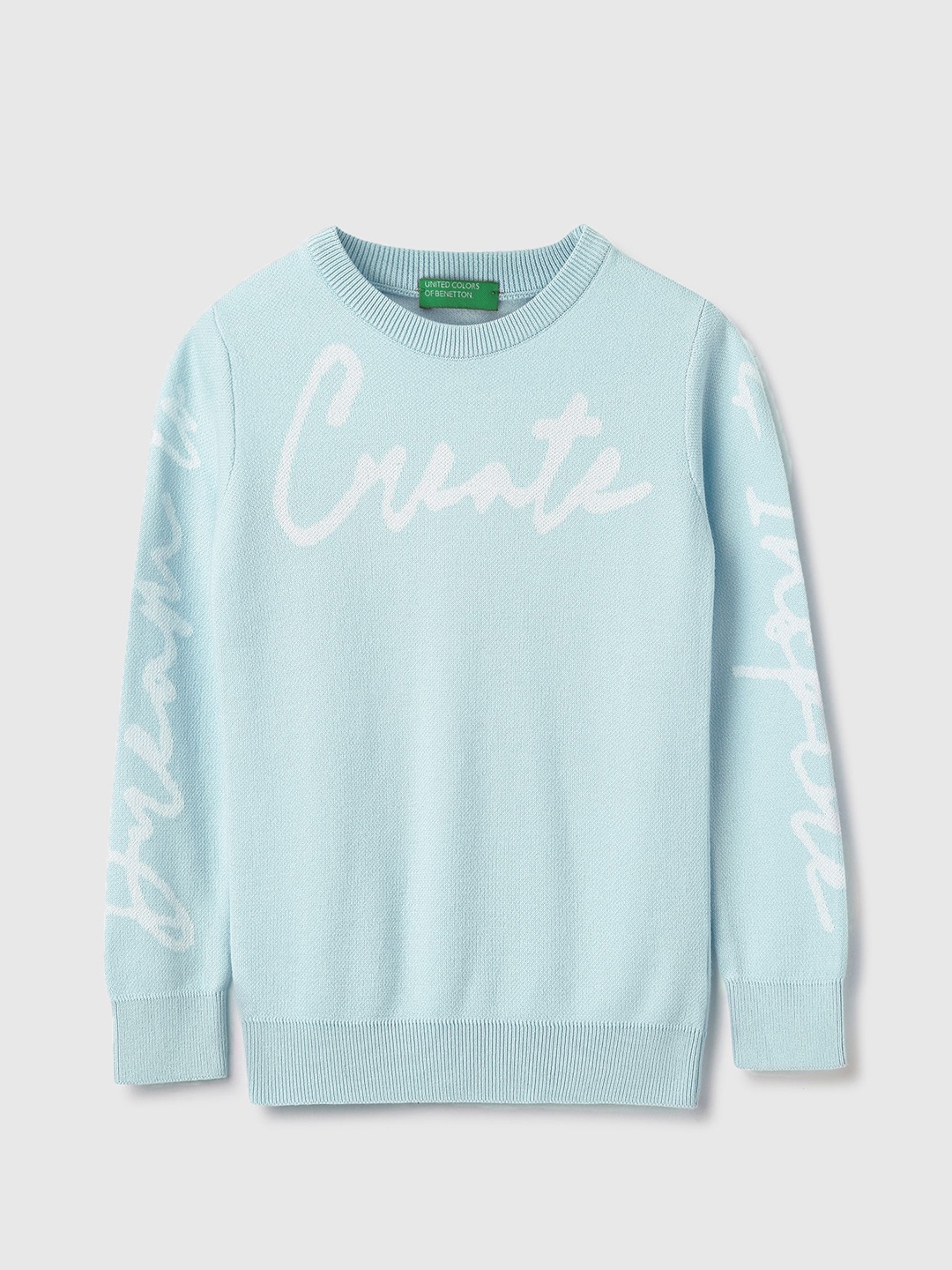 United Colors of Benetton Boys Regular Fit Round Neck Typography Printed Cotton Sweatshirt, Sea green
United Colors of Benetton Boys Regular Fit Round Neck Typography Printed Cotton Sweatshirt, Sea green