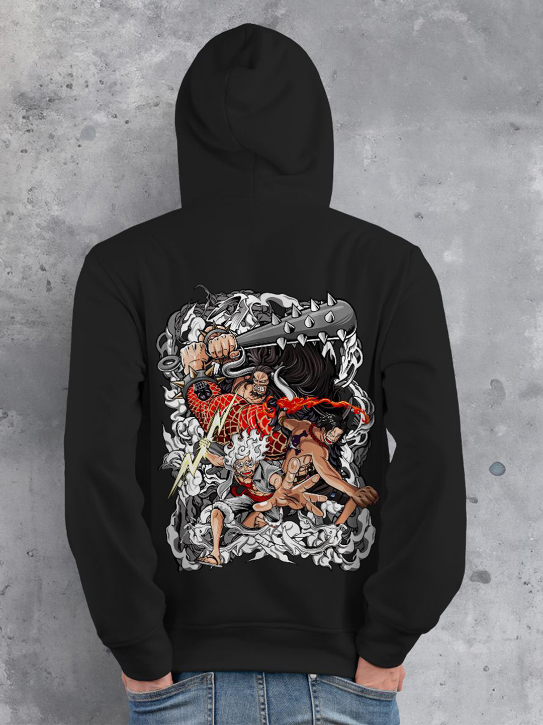 fanideaz Men Printed Hooded Sweatshirt, Black 
fanideaz Men Printed Hooded Sweatshirt, Black