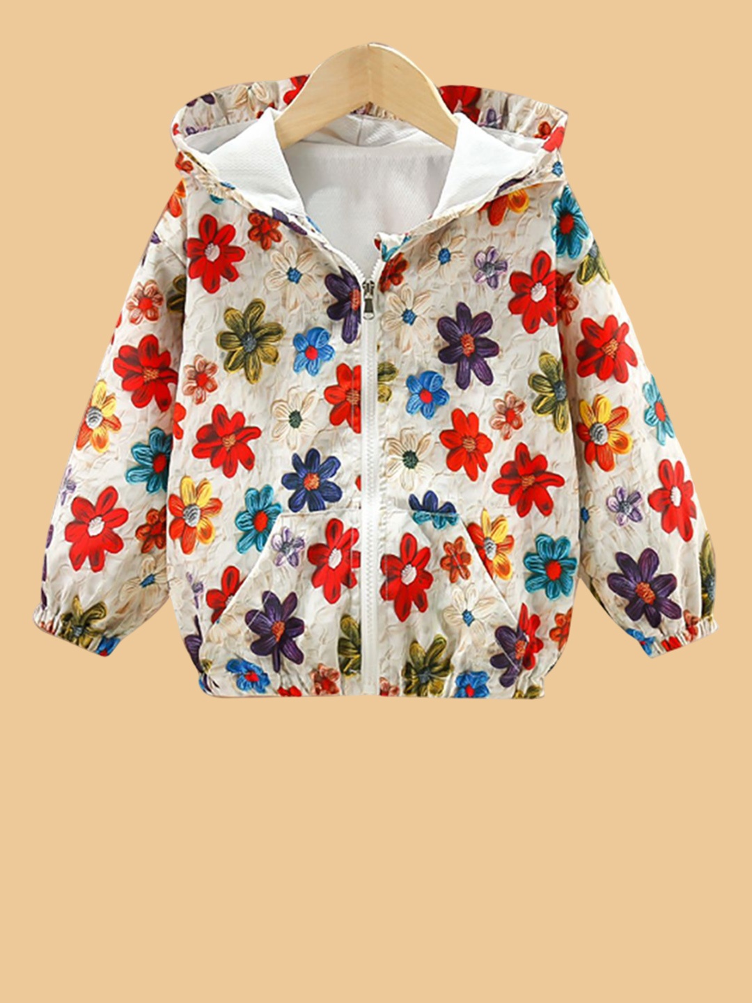 StyleCast x Revolte Girls Hooded Floral Printed Casual Tailored Jacket, Beige
StyleCast x Revolte Girls Hooded Floral Printed Casual Tailored Jacket, Beige