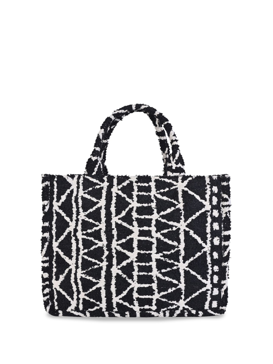 INDIVIDUAL DESIGN Abstract Pattern Jacquard Weave Structured Cotton Blend Handbag, Black
INDIVIDUAL DESIGN Abstract Pattern Jacquard Weave Structured Cotton Blend Handbag, Black