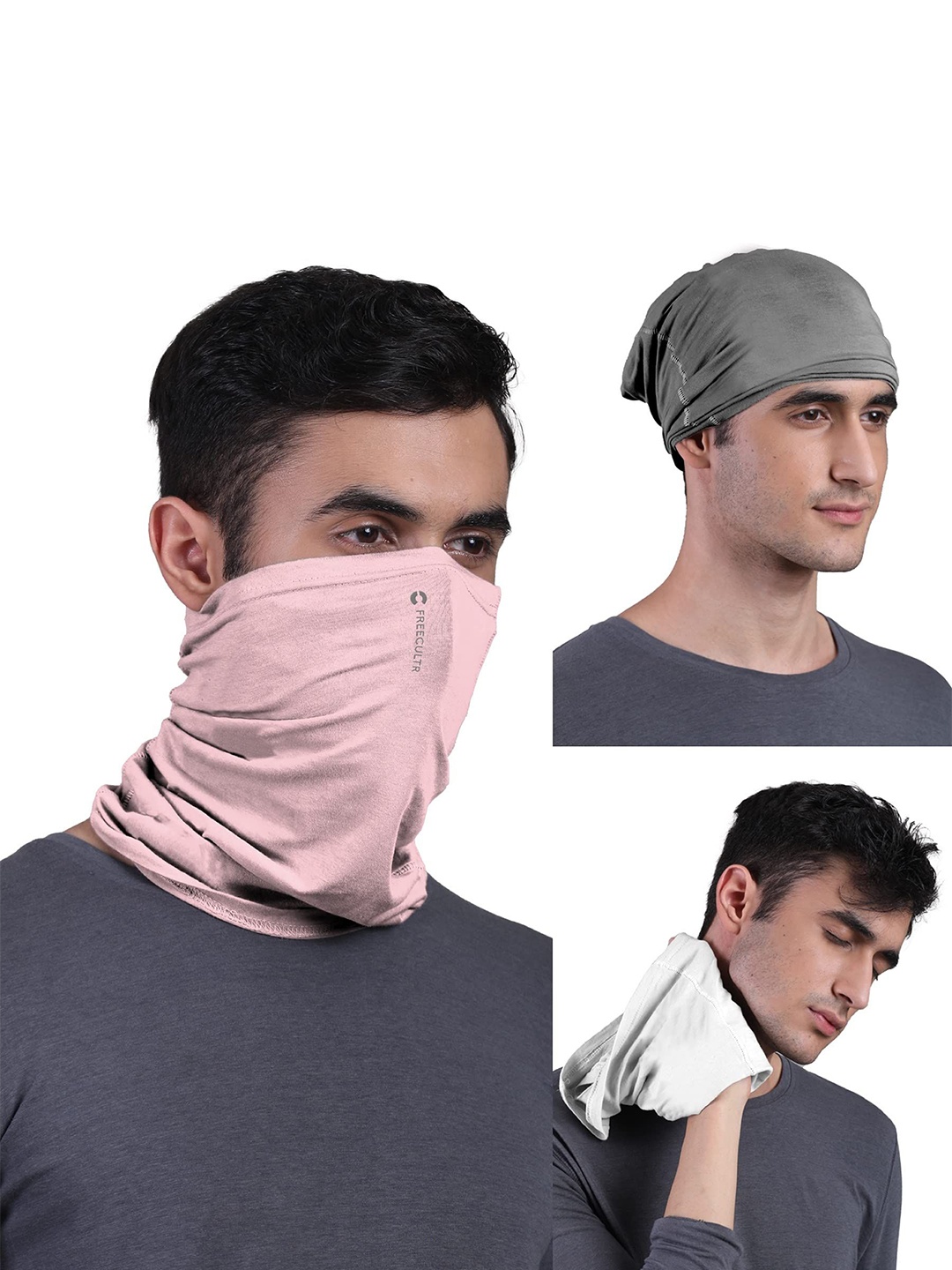 FREECULTR Unisex Pack Of 3 Printed Anti Microbial Multipurpose Bandana Headband, White
FREECULTR Unisex Pack Of 3 Printed Anti Microbial Multipurpose Bandana Headband, White