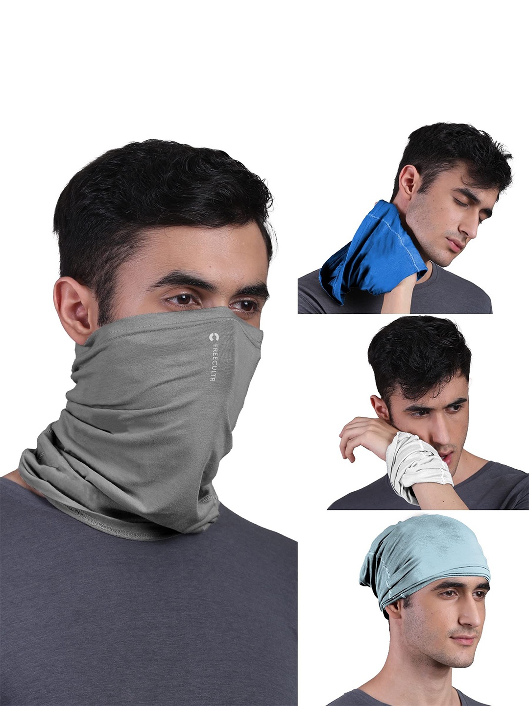 FREECULTR Unisex Pack Of 4 Printed Anti Microbial Multipurpose Bandana Headband, Grey
FREECULTR Unisex Pack Of 4 Printed Anti Microbial Multipurpose Bandana Headband, Grey