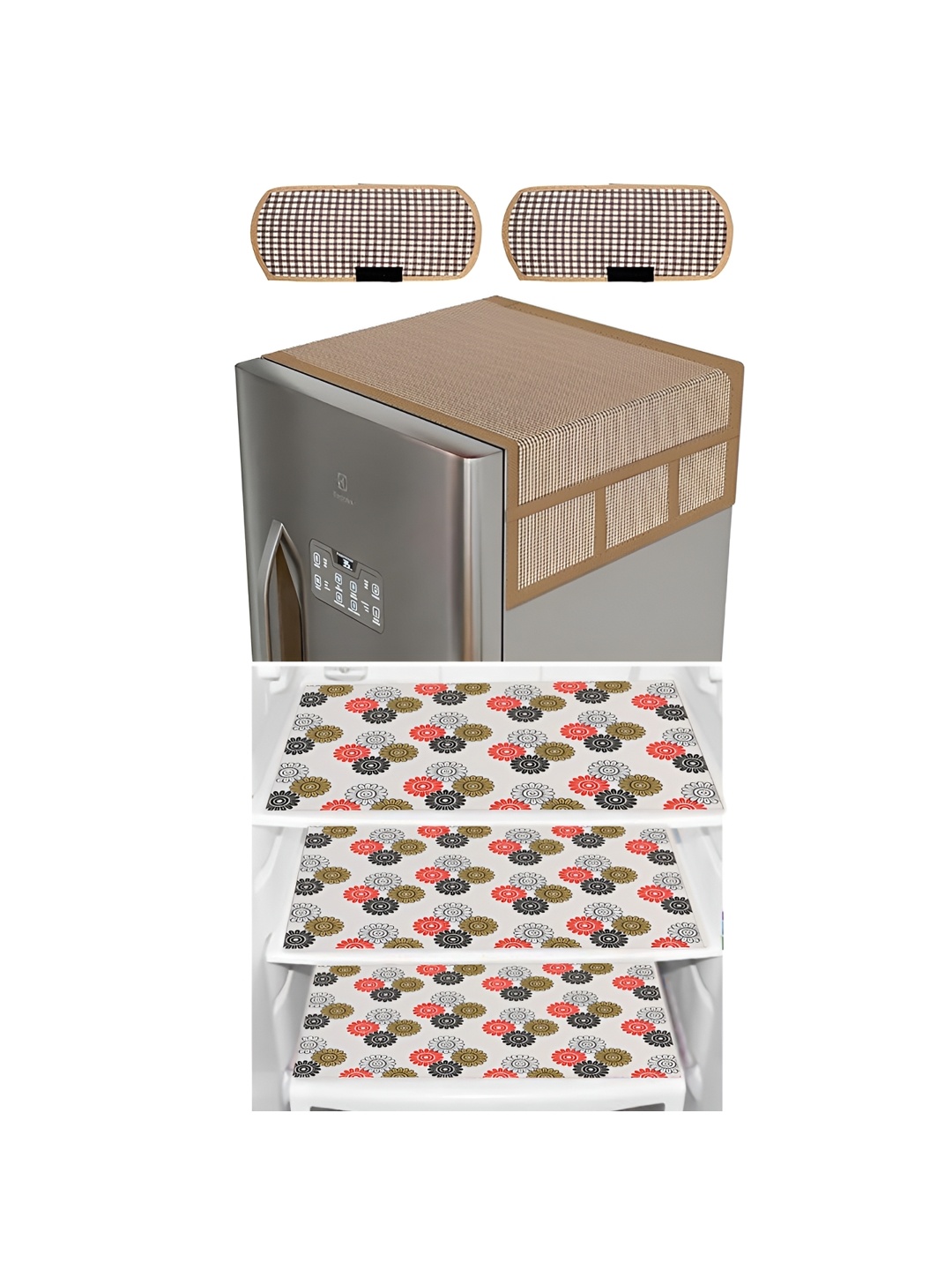 LooMantha Brown & Pink 6 Pieces Printed Refrigerator Top With Handle Covers & Fridge Mats
LooMantha Brown & Pink 6 Pieces Printed Refrigerator Top With Handle Covers & Fridge Mats