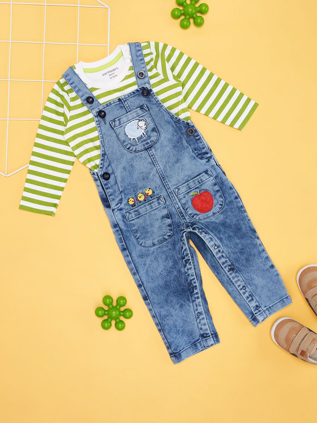 Pantaloons Baby Printed Shoulder Straps Neck Sleeveless Cotton Dungaree With T-Shirt, Blue
Pantaloons Baby Printed Shoulder Straps Neck Sleeveless Cotton Dungaree With T-Shirt, Blue