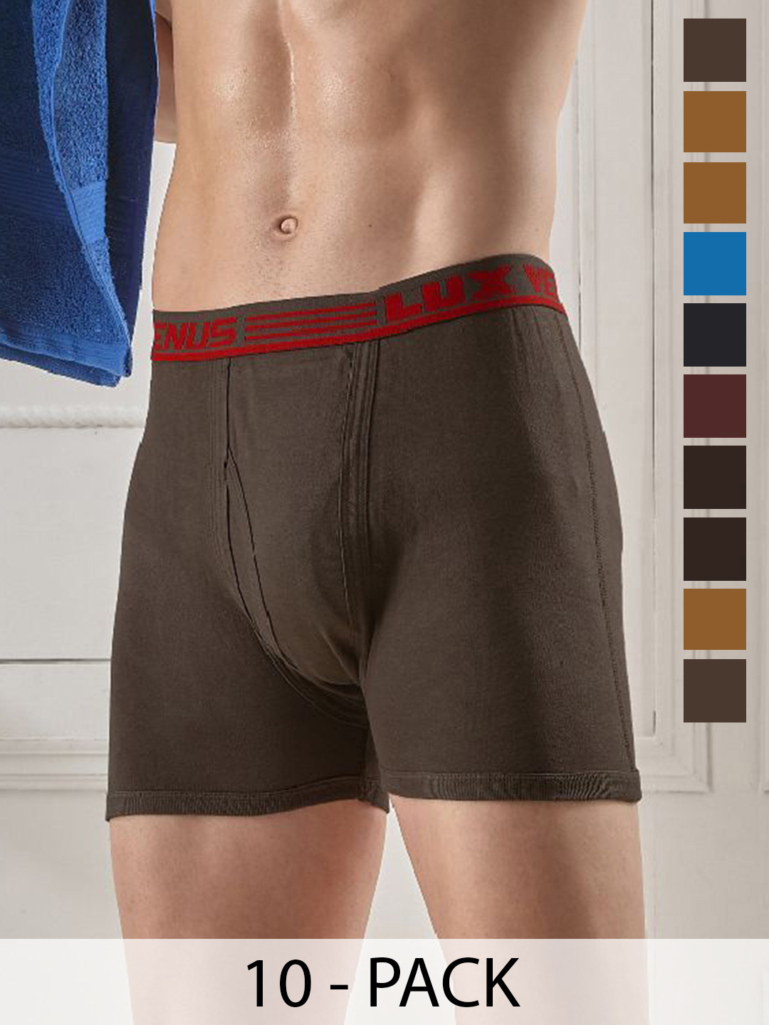LUX VENUS Pack of 10 Assorted Men Cotton Trunk NW1_VENUS_FCD_DRW_AST_105_10PC, Blue
LUX VENUS Pack of 10 Assorted Men Cotton Trunk NW1_VENUS_FCD_DRW_AST_105_10PC, Blue
