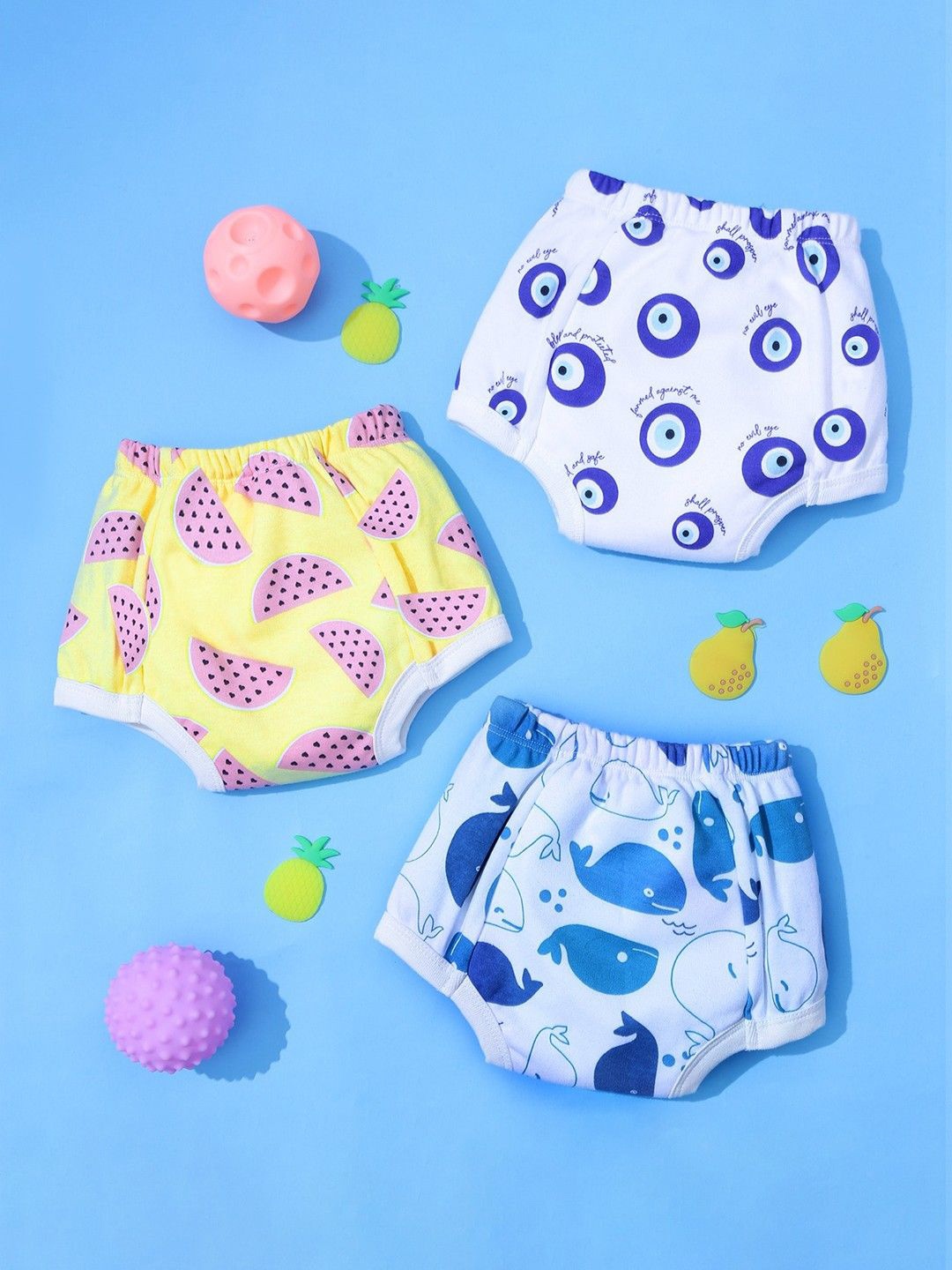 Snugkins Kids Pack of 6 Geometric Printed Cotton Reusable Potty Training Briefs, White
Snugkins Kids Pack of 6 Geometric Printed Cotton Reusable Potty Training Briefs, White