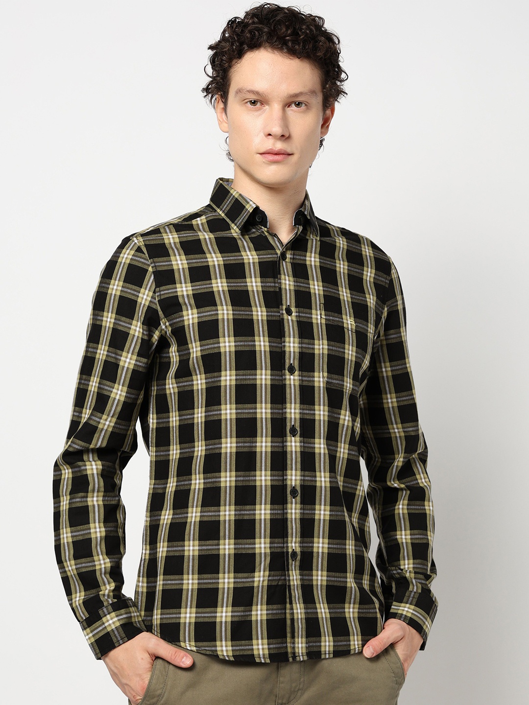 Blue Buddha Men Comfort Cutaway Collar Tartan Checked Cotton Tailored Fit Casual Shirt, Black
Blue Buddha Men Comfort Cutaway Collar Tartan Checked Cotton Tailored Fit Casual Shirt, Black