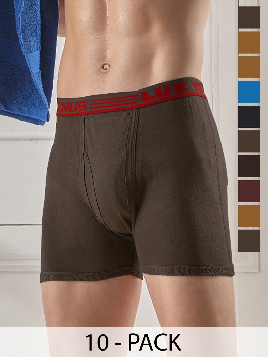 LUX VENUS Pack of 10 Assorted Men Cotton Trunk NW1_VENUS_FCD_DRW_AST_80_10PC, Burgundy
LUX VENUS Pack of 10 Assorted Men Cotton Trunk NW1_VENUS_FCD_DRW_AST_80_10PC, Burgundy