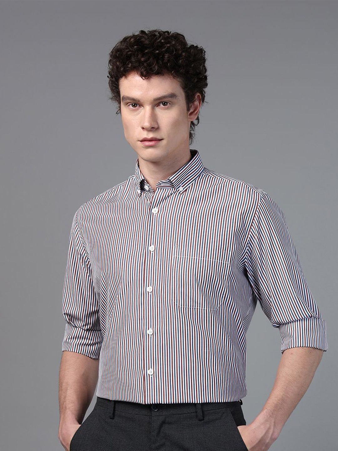 DON VINO Men Comfort Button-Down Collar Candy Striped Cotton Slim Fit Formal Shirt, White
DON VINO Men Comfort Button-Down Collar Candy Striped Cotton Slim Fit Formal Shirt, White