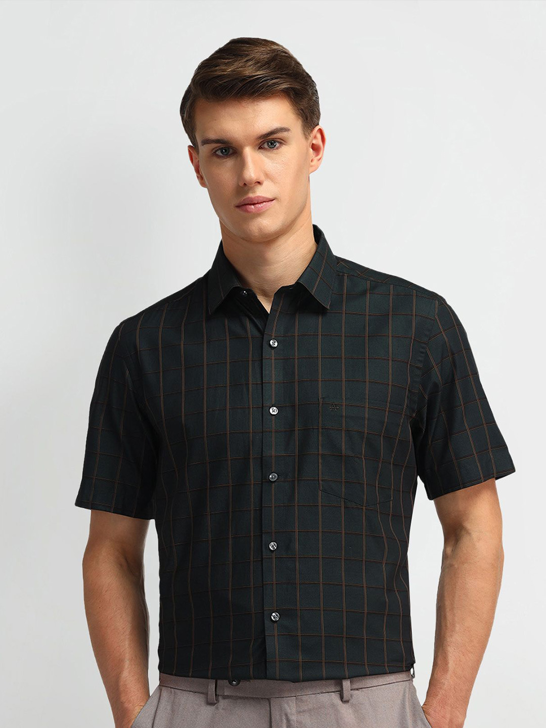 Arrow Men Classic Spread Collar Checked Cotton Formal Shirt, Green
Arrow Men Classic Spread Collar Checked Cotton Formal Shirt, Green