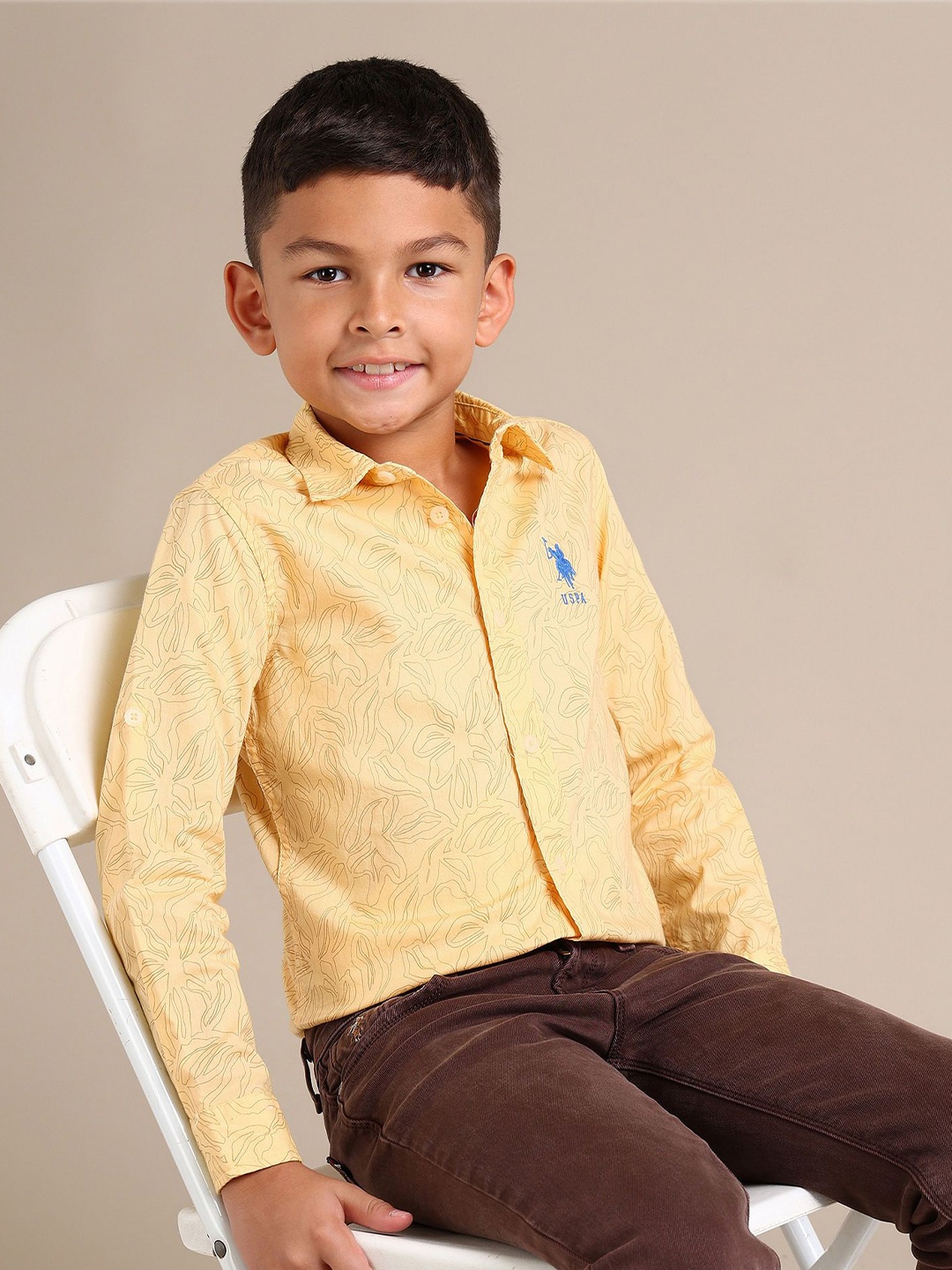 U.S. Polo Assn. Kids Boys Classic Spread Collar Abstract Printed Cotton Casual Shirt, Orange
U.S. Polo Assn. Kids Boys Classic Spread Collar Abstract Printed Cotton Casual Shirt, Orange