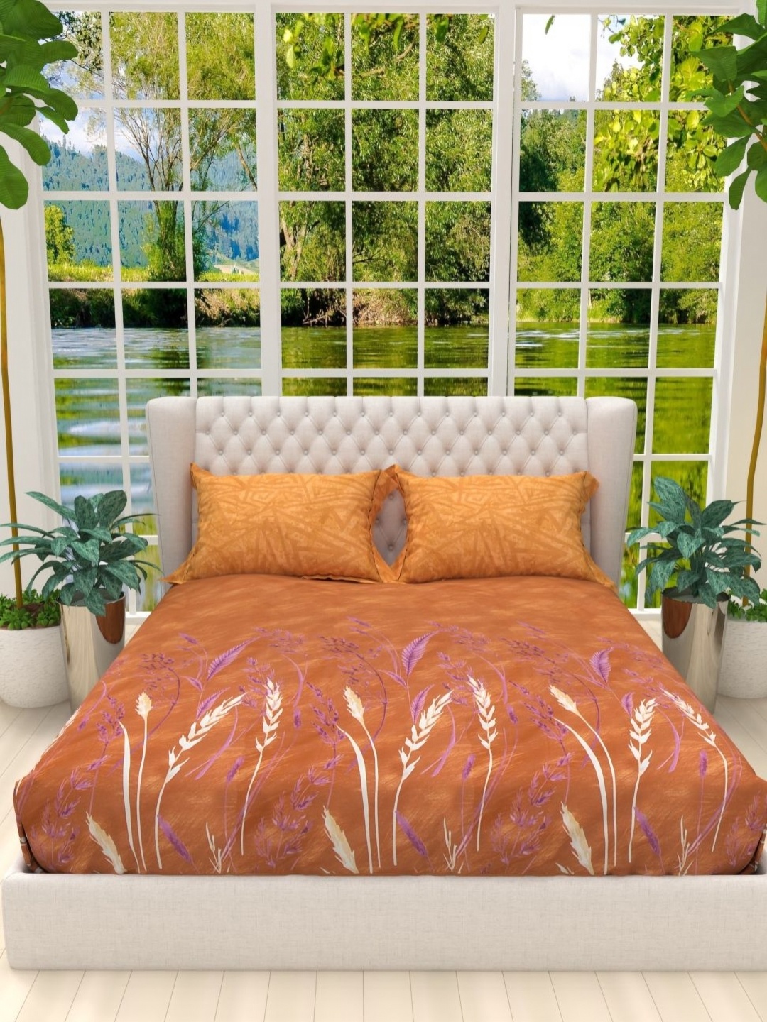 THE WHITE MOSS Brown & White 130 TC Cotton King Bedsheet with 2 Pillow Covers 2 x 2mt
THE WHITE MOSS Brown & White 130 TC Cotton King Bedsheet with 2 Pillow Covers 2 x 2mt