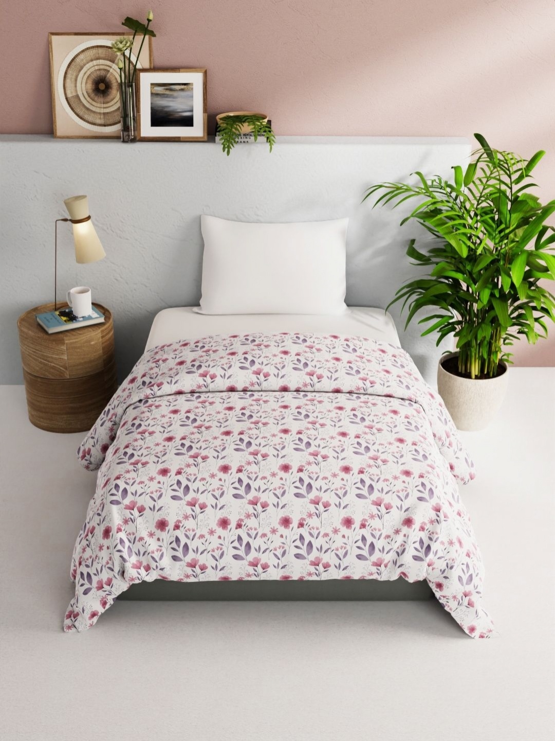BIANCA Victoria White & Pink Floral Printed Cotton AC Room 150 GSM Single Bed Comforter
BIANCA Victoria White & Pink Floral Printed Cotton AC Room 150 GSM Single Bed Comforter