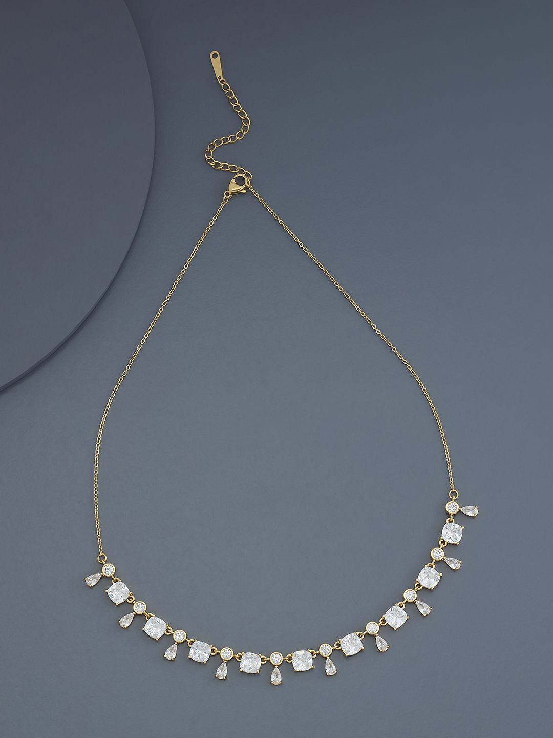 Kushal's Fashion Jewellery Gold-Plated Cubic Zirconia Stone Studded Trendy Necklace
Kushal's Fashion Jewellery Gold-Plated Cubic Zirconia Stone Studded Trendy Necklace