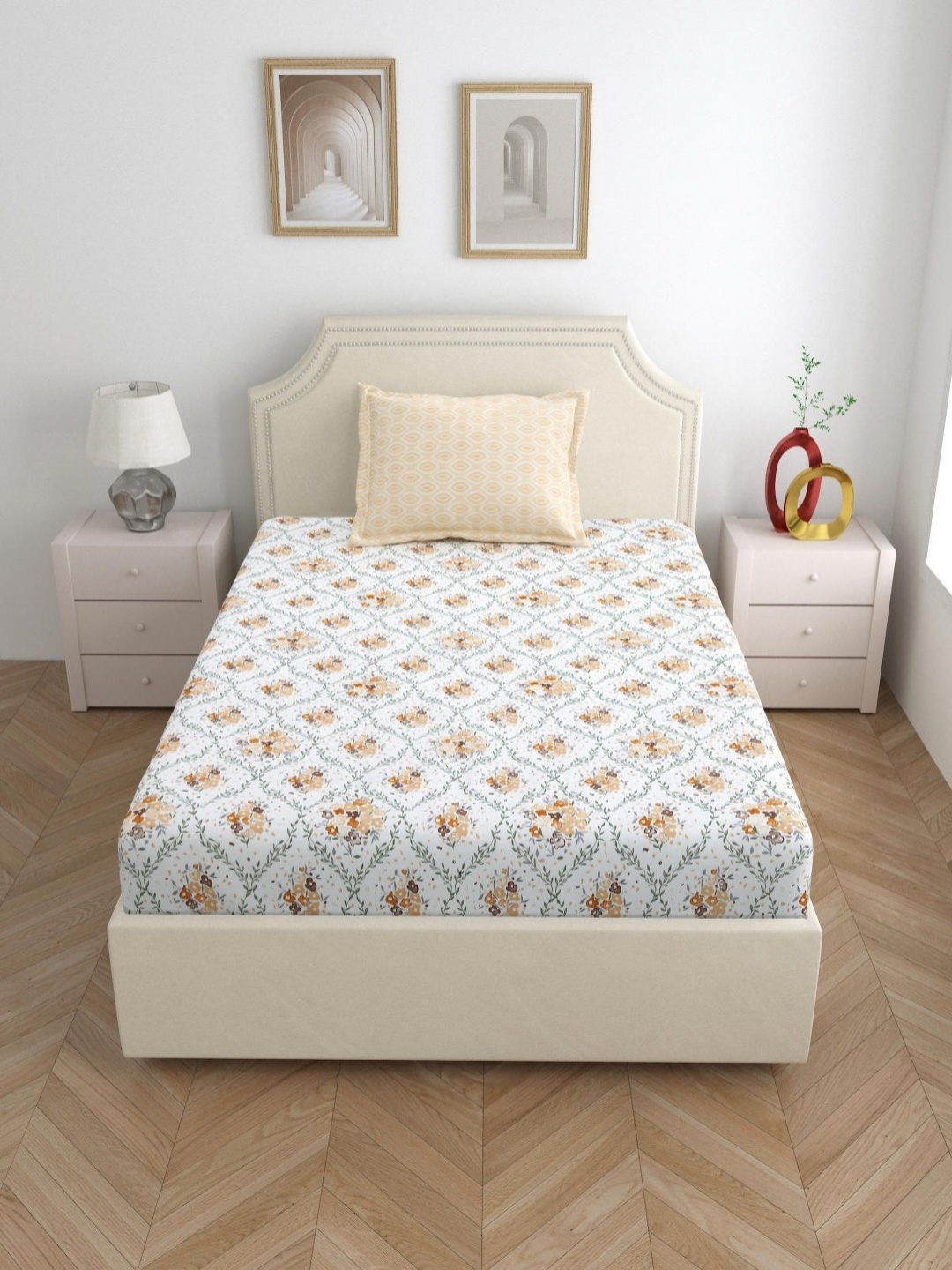 Salona Bichona shine White 144 TC Single Bedsheet with 1 Pillow Cover 1.50 m x 2.20 m
Salona Bichona shine White 144 TC Single Bedsheet with 1 Pillow Cover 1.50 m x 2.20 m