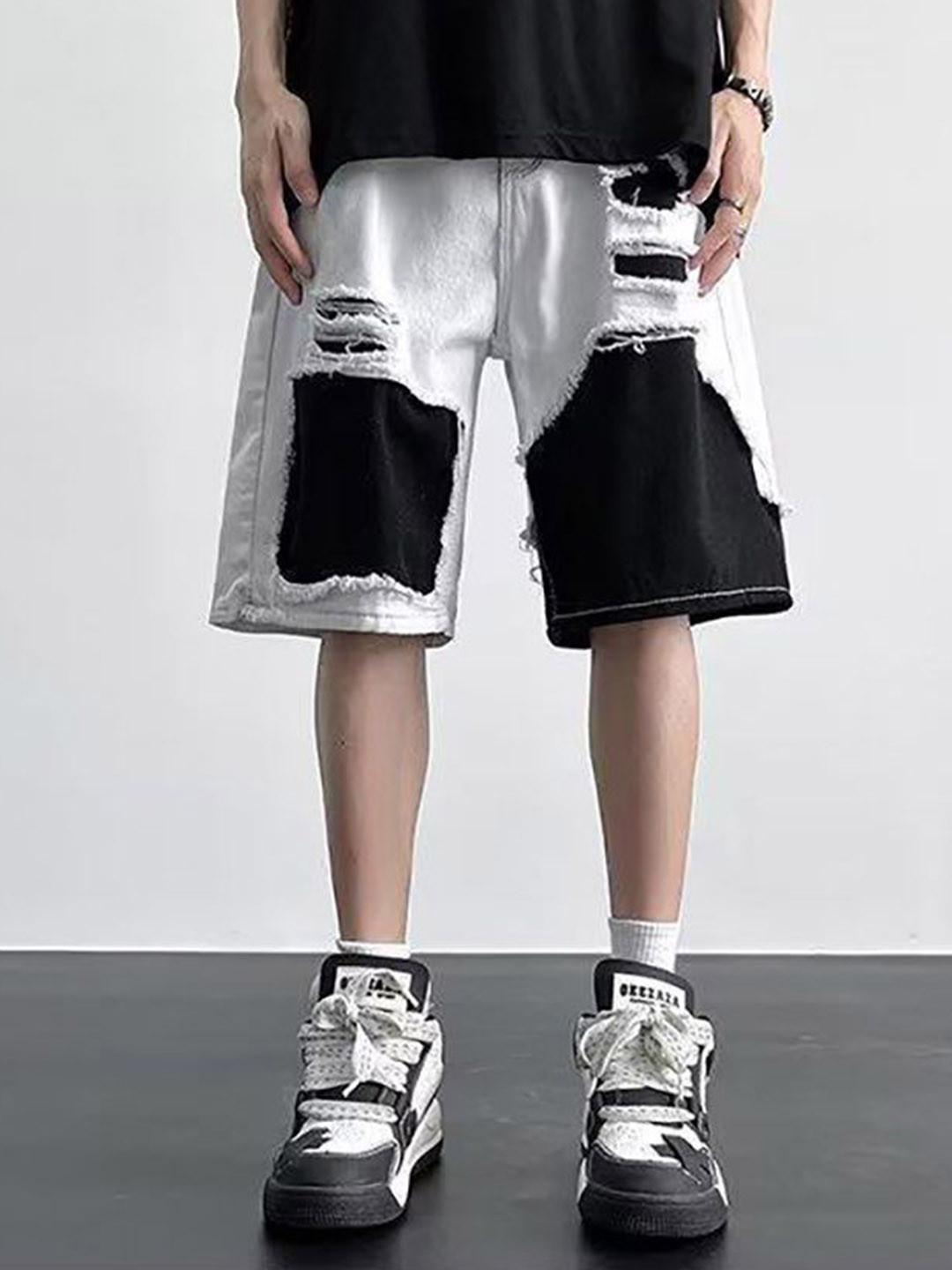 StyleCast x Revolte Men Colourblocked Technology Shorts, Black 
StyleCast x Revolte Men Colourblocked Technology Shorts, Black